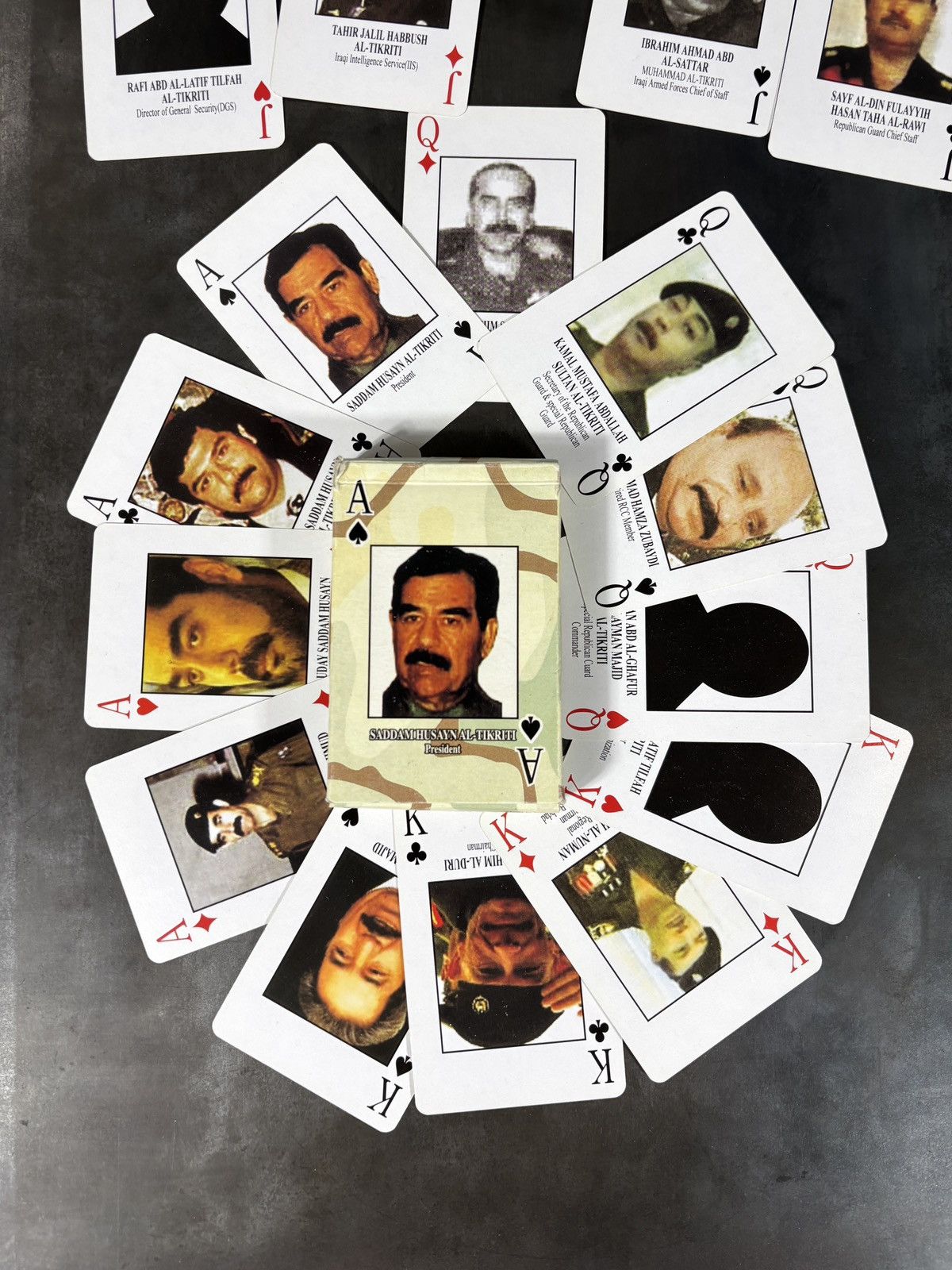 Vintage Desert Storm Most Wanted Playing Cards Vintage Iraq Saddam Size ONE SIZE - 11 Thumbnail