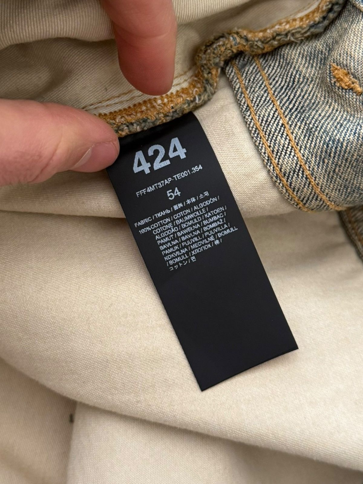 424 Rare Big Daddy Thrashed Ripped Denim Short Size US 36 / EU 52 - 16 Thumbnail