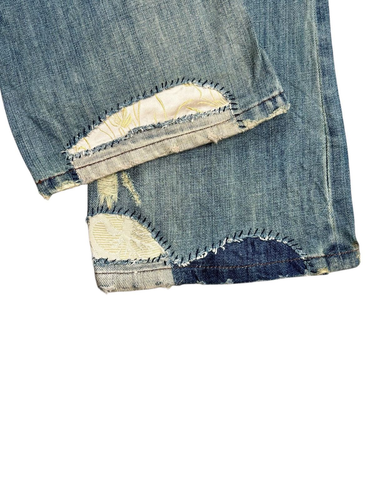If Six Was Nine 2000s Japanese Brand - Hippie Patchwork Flared Denim Pants Size US 29 - 7 Thumbnail