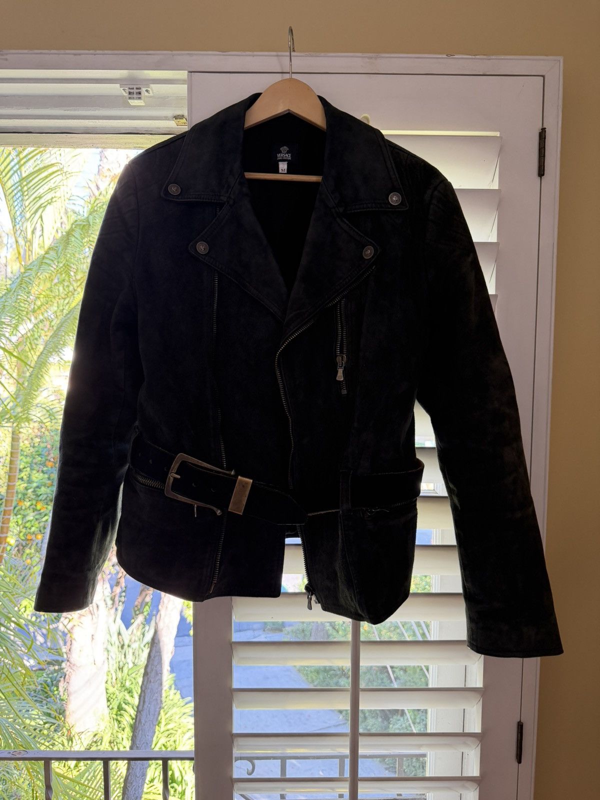 Versace Archive Versace dark green suede biker leather jacket medium Size US M / EU 48-50 / 2 - 1 Thumbnail