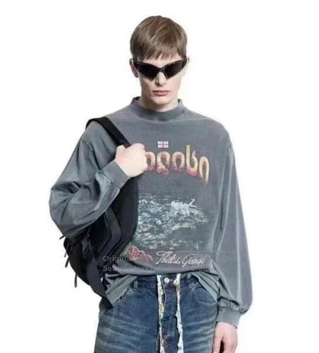 Balenciaga Balenciaga SS25 Georgia Night Longsleeve T-shirt. Size US XL / EU 56 / 4 - 8 Thumbnail
