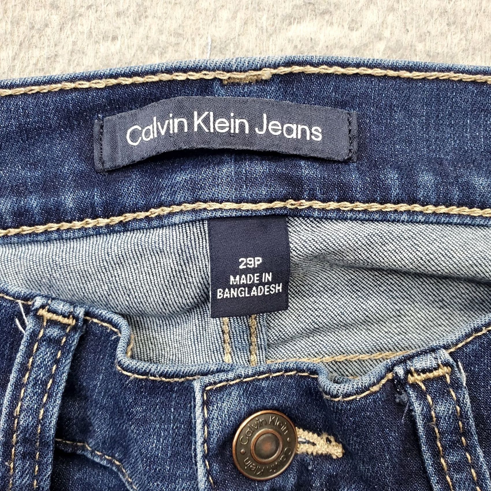 Calvin Klein Calvin Klein Jeans Womens 29P Slim Fit Blue Denim Stretch High Rise Petite 5-Pocket Size 29" - 7 Thumbnail