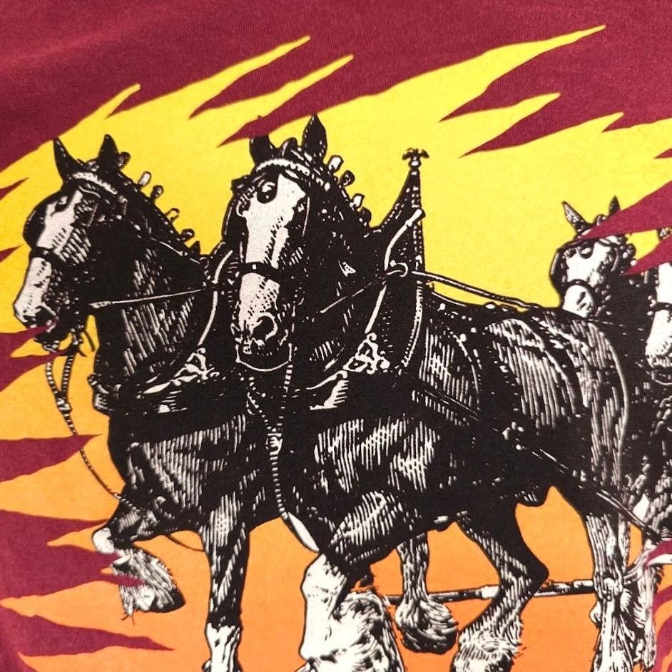 Budweiser Budweiser T Shirt Mens Size Small Red King Of Beers Breweriana Clydesdale Horses Shirt Mens Small Red Budweiser Breweriana Beer Themeистics Size US S / EU 44-46 / 1 - 4 Thumbnail