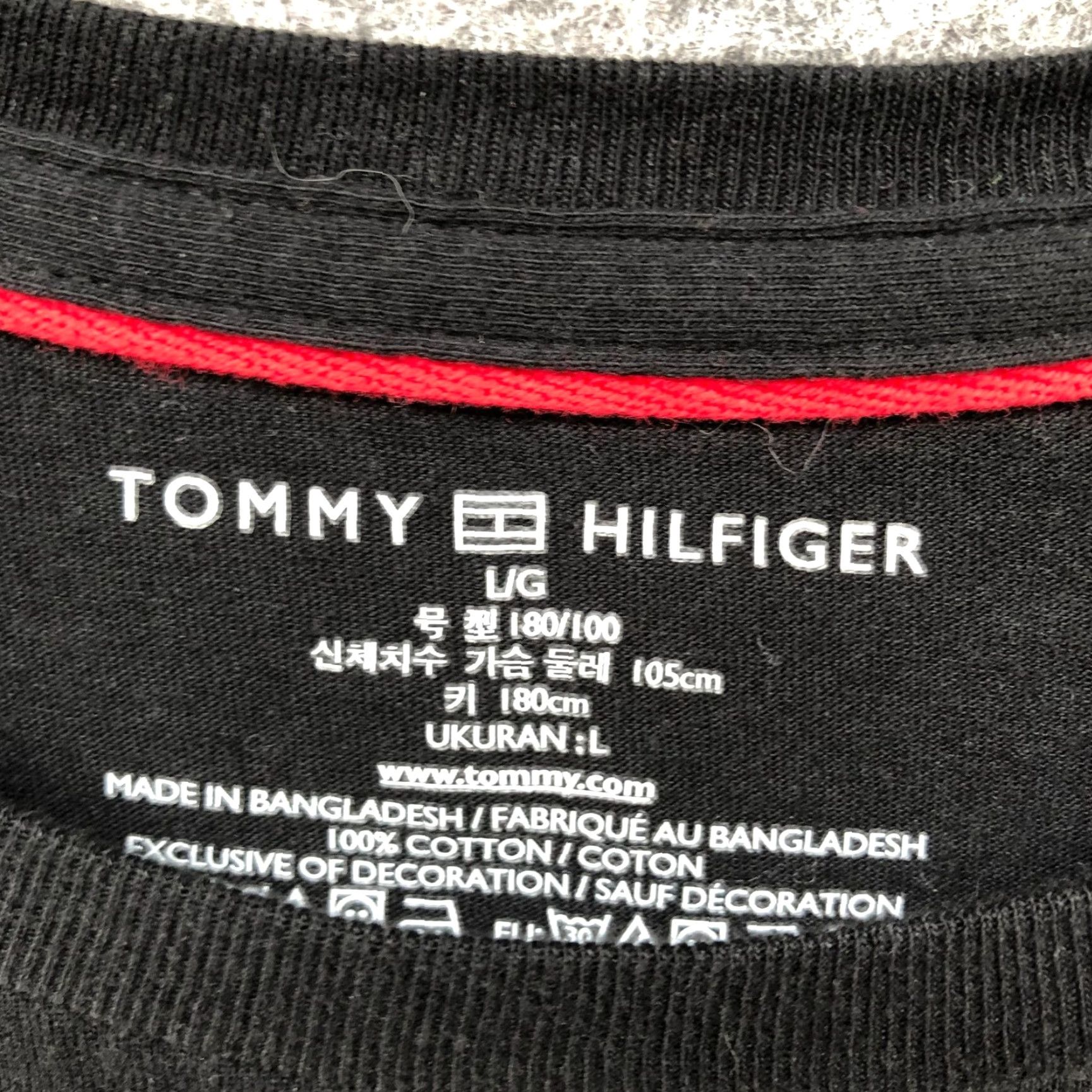Tommy Hilfiger Tommy Hilfiger T Shirt Mens L Black Short Sleeve Crewneck Cotton Logo Size US L / EU 52-54 / 3 - 5 Thumbnail