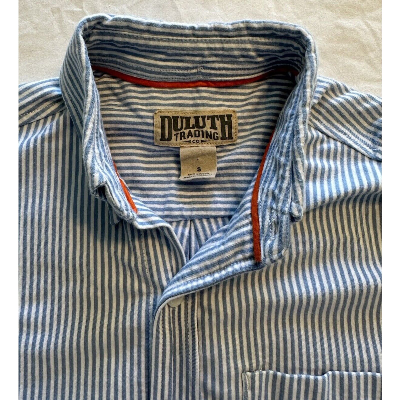 Duluth Trading Company Duluth Trading Button Flannel Shirt Blue/white Stripe Small Size US S / EU 44-46 / 1 - 9 Thumbnail