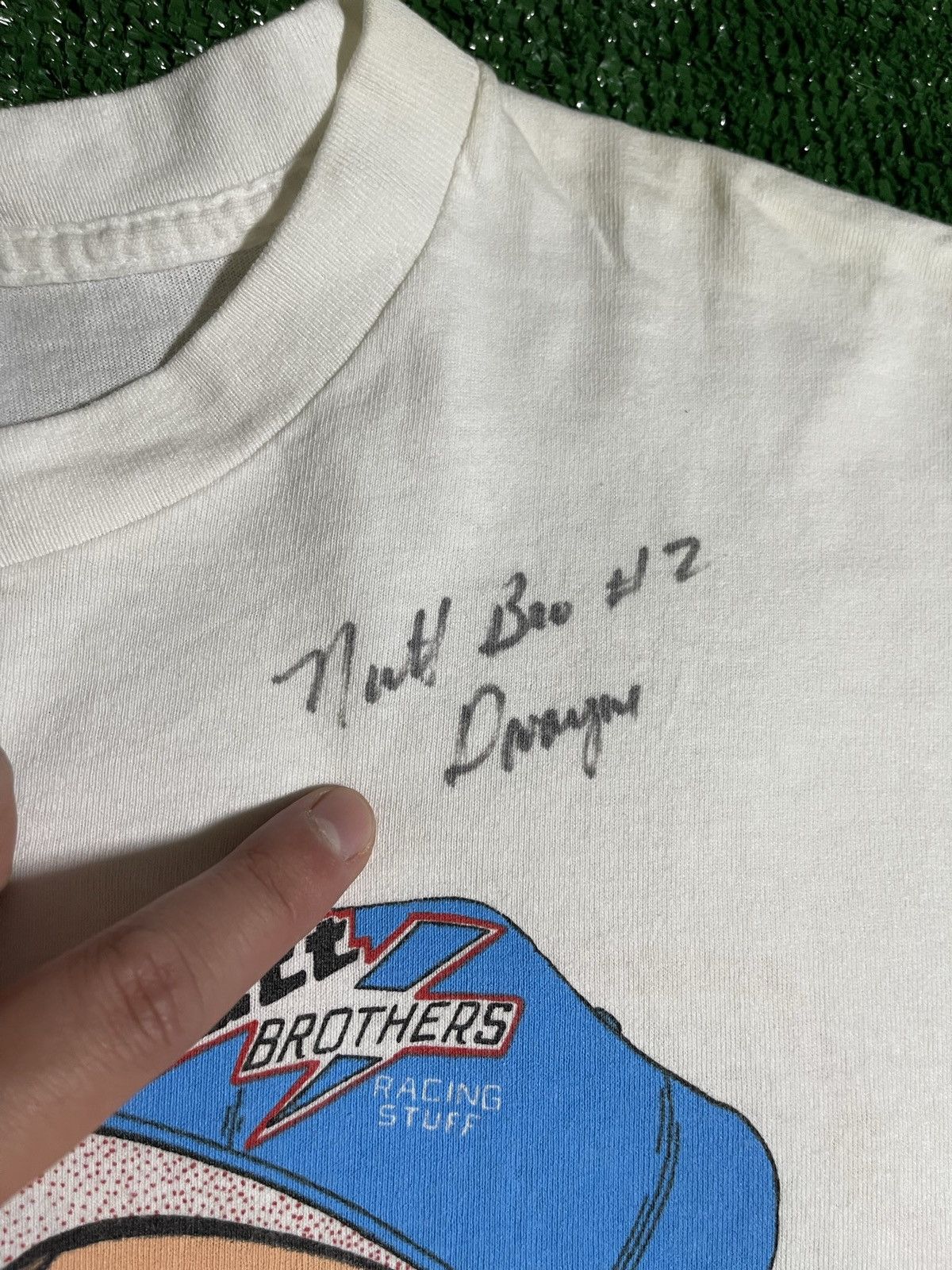 Vintage Signed ‘Wayne & Dwayne Nutt Brothers Racing’ 1993 T-shirt Size US XXL / EU 58 / 5 - 5 Thumbnail
