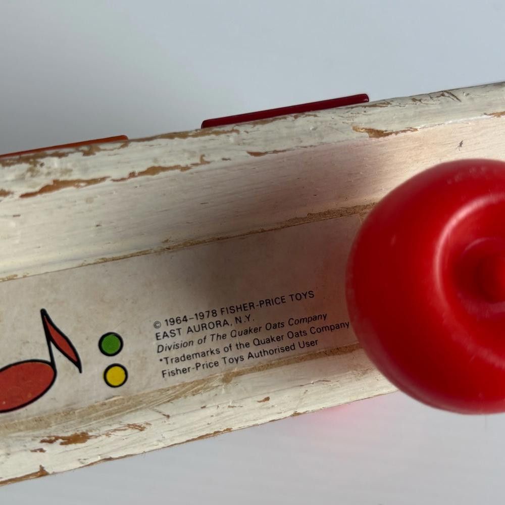 Designer Fisher Price Xylophone - 1960s Pull-a-Tune Toy Size ONE SIZE - 3 Thumbnail