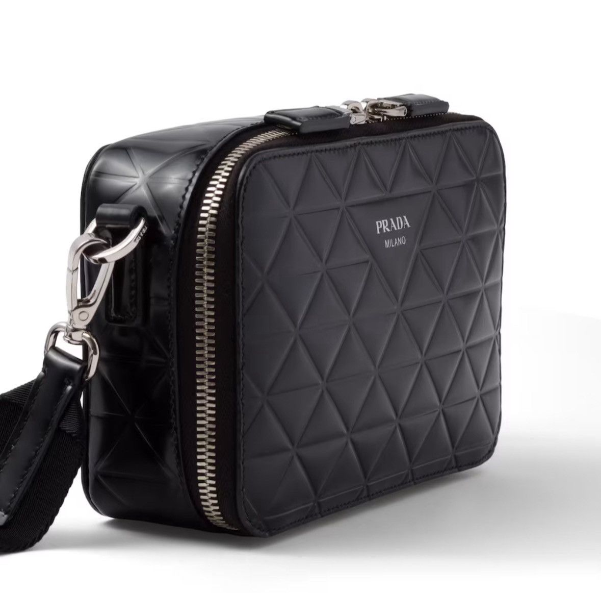 Prada PRADA Brushed Leather Bag Triangle Motif Size ONE SIZE - 2 Thumbnail