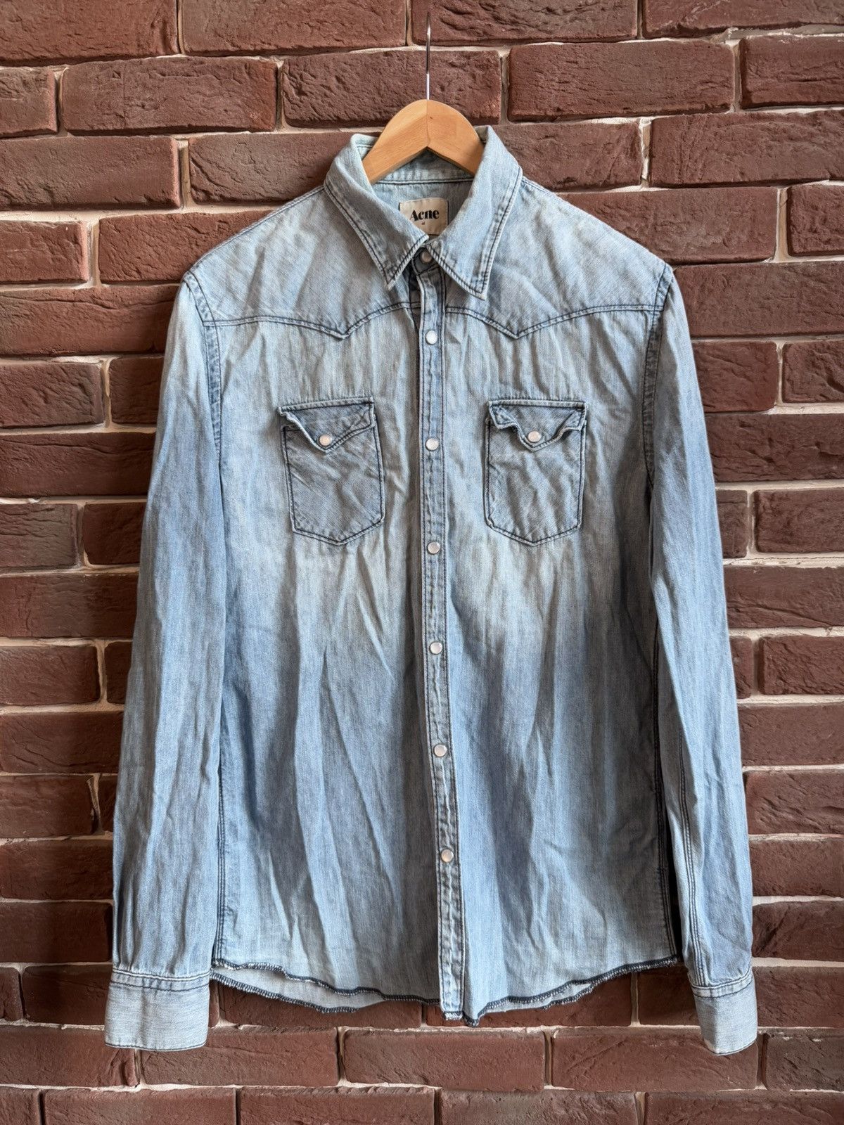 Acne Studios × Hype × Streetwear ACNE STUDIOS Western Denim Button 