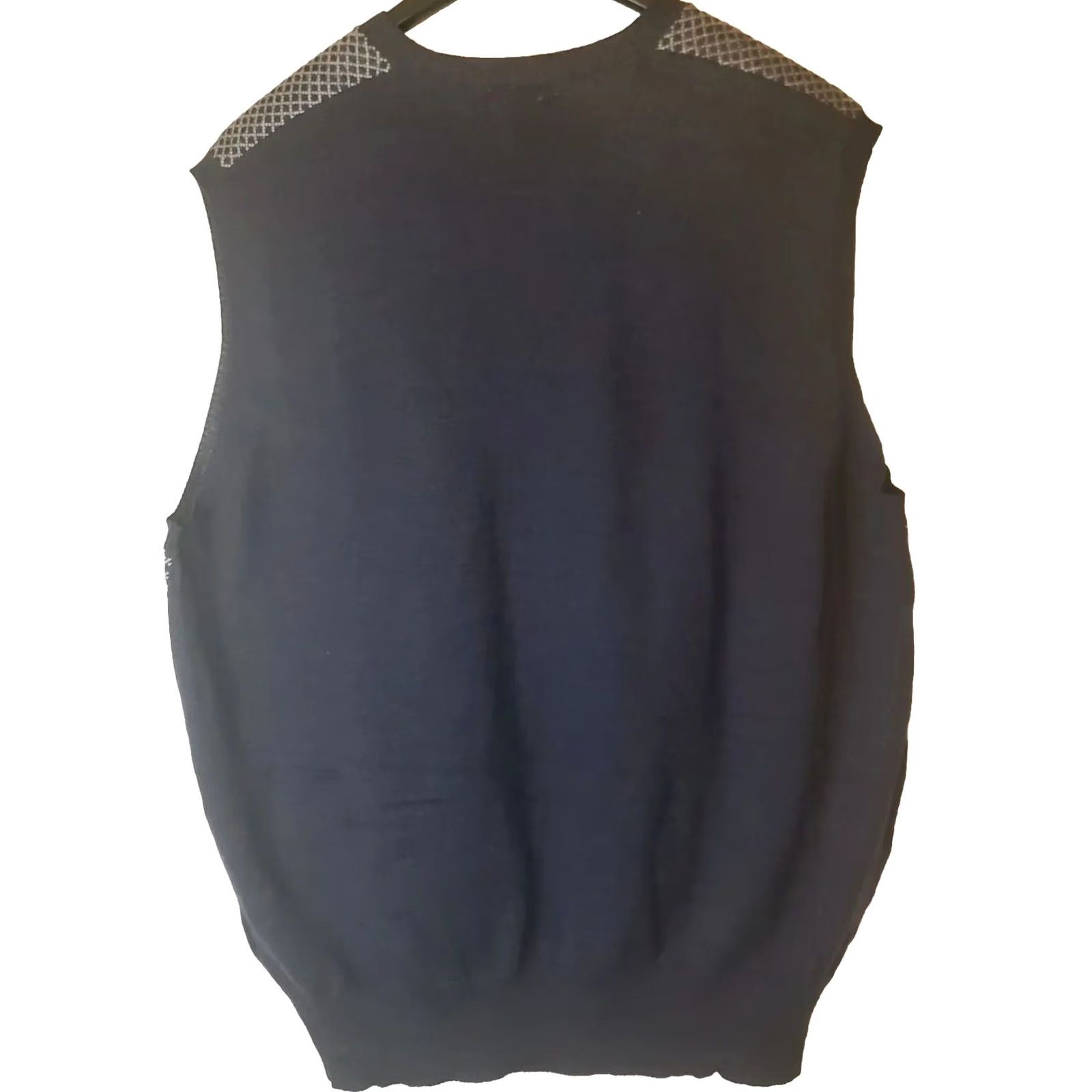 Peter Millar Peter Millar Men Large Sleeveless Golf Vest Merino 100% Wool V-Neck Gray Check Size US L / EU 52-54 / 3 - 7 Thumbnail