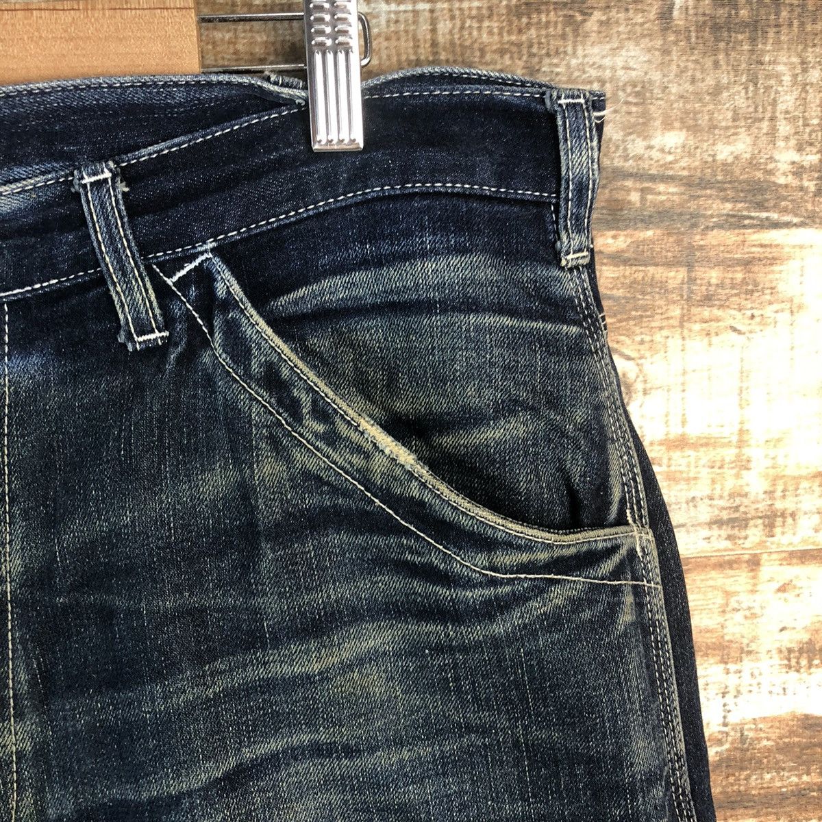 Japanese Brand DL GU Blue faded Denim jeans vintage Pants #C009 Size US 35 - 8 Thumbnail