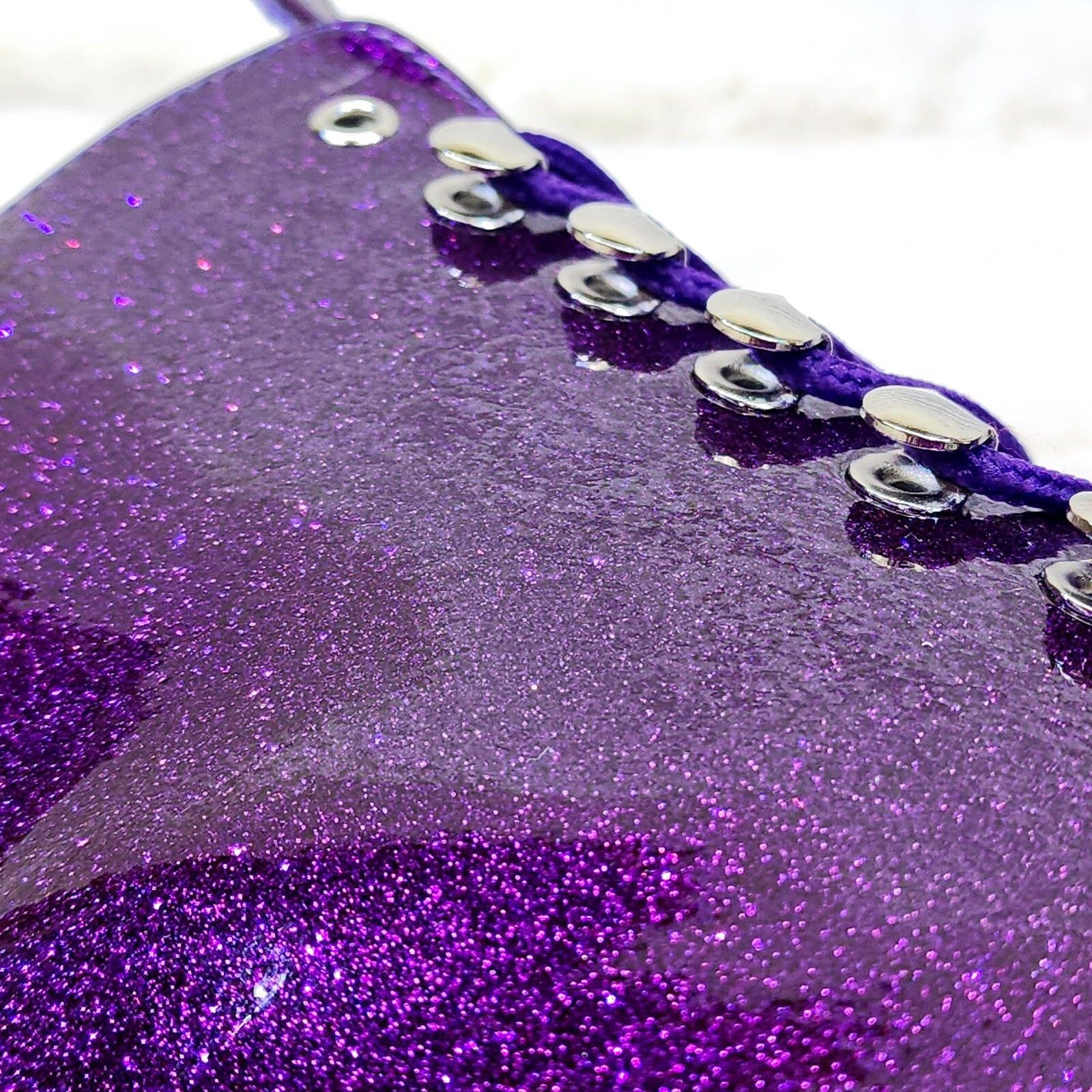 Other Adore 1020GP Purple Glitter Patent 7" High Heel Platform An Size US 8 / IT 38 - 9 Thumbnail