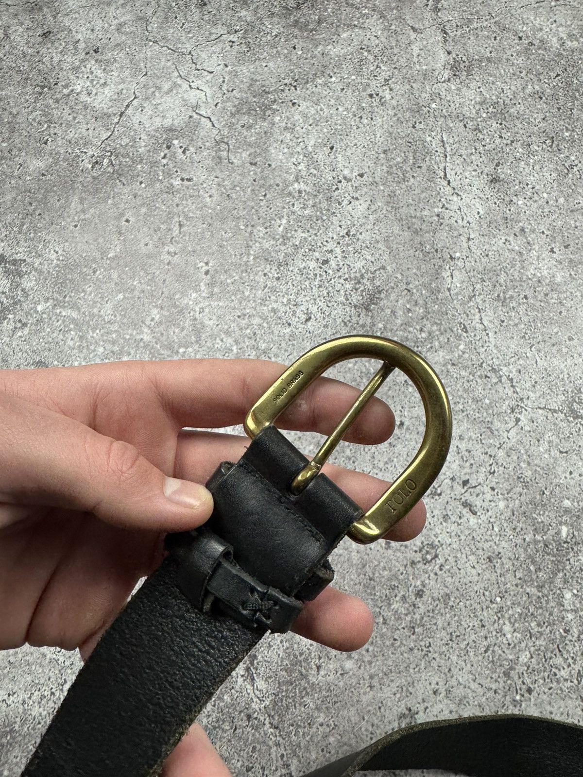 Ralph Lauren Vintage Polo Ralph Lauren Leather Belt Very Rare Black Gold Size ONE SIZE - 8 Thumbnail