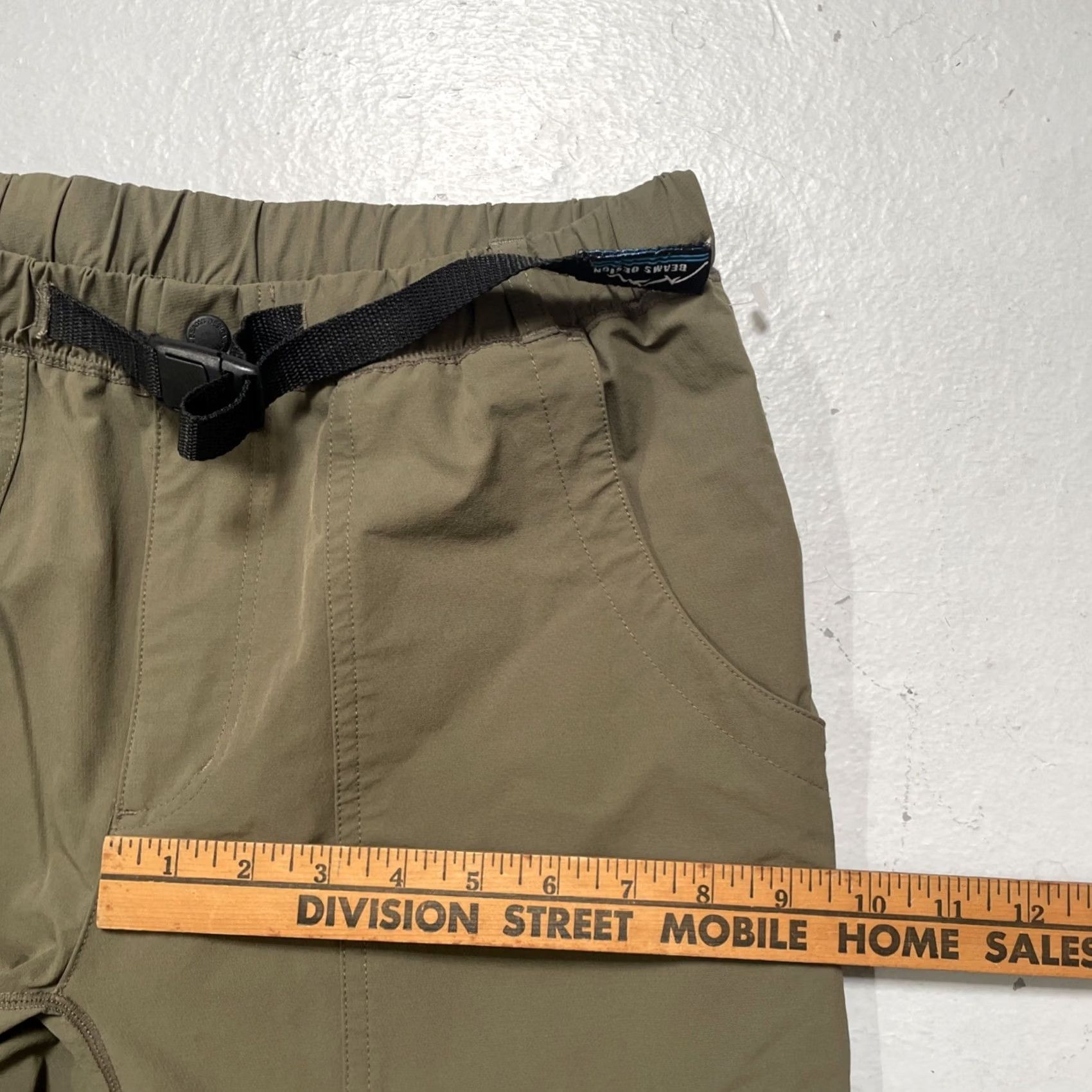 Vintage Beams Japan Tigora Nylon Belted Outdoor Camp Hiking Pants L Green Windbreaker Unisex Adults 30-32 Ready to Wear Size US 33 - 5 Thumbnail