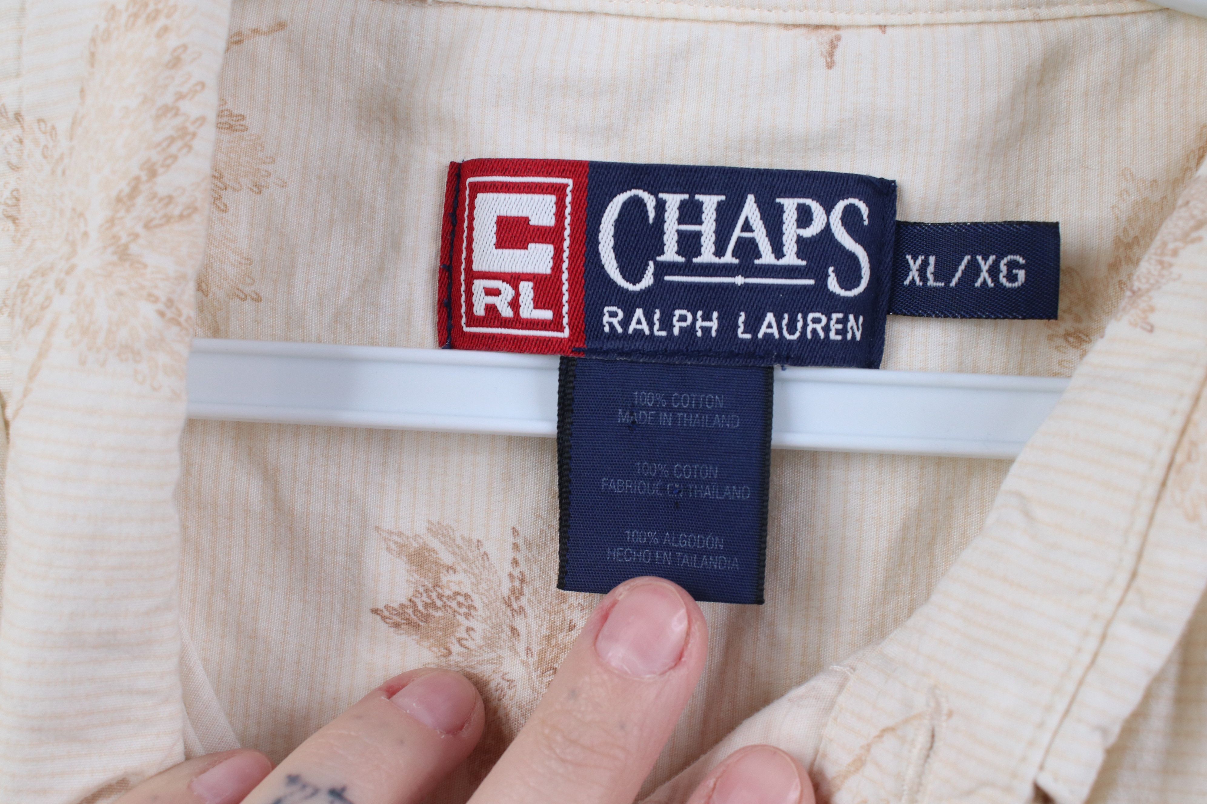 Polo Ralph Lauren Vintage 90s Chaps Ralph Lauren Over Print Button Down Shirt Size US XL / EU 56 / 4 - 8 Thumbnail