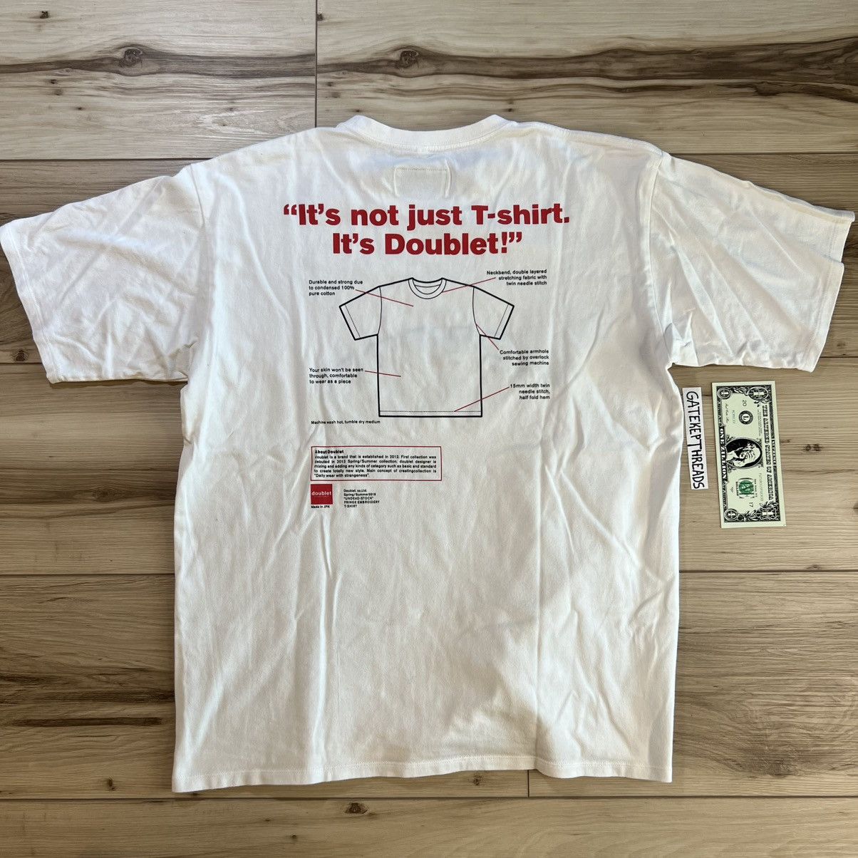 Doublet Doublet Japan Frayed Frying Embroidery Graphic T-Shirt Size US L / EU 52-54 / 3 - 2 Thumbnail