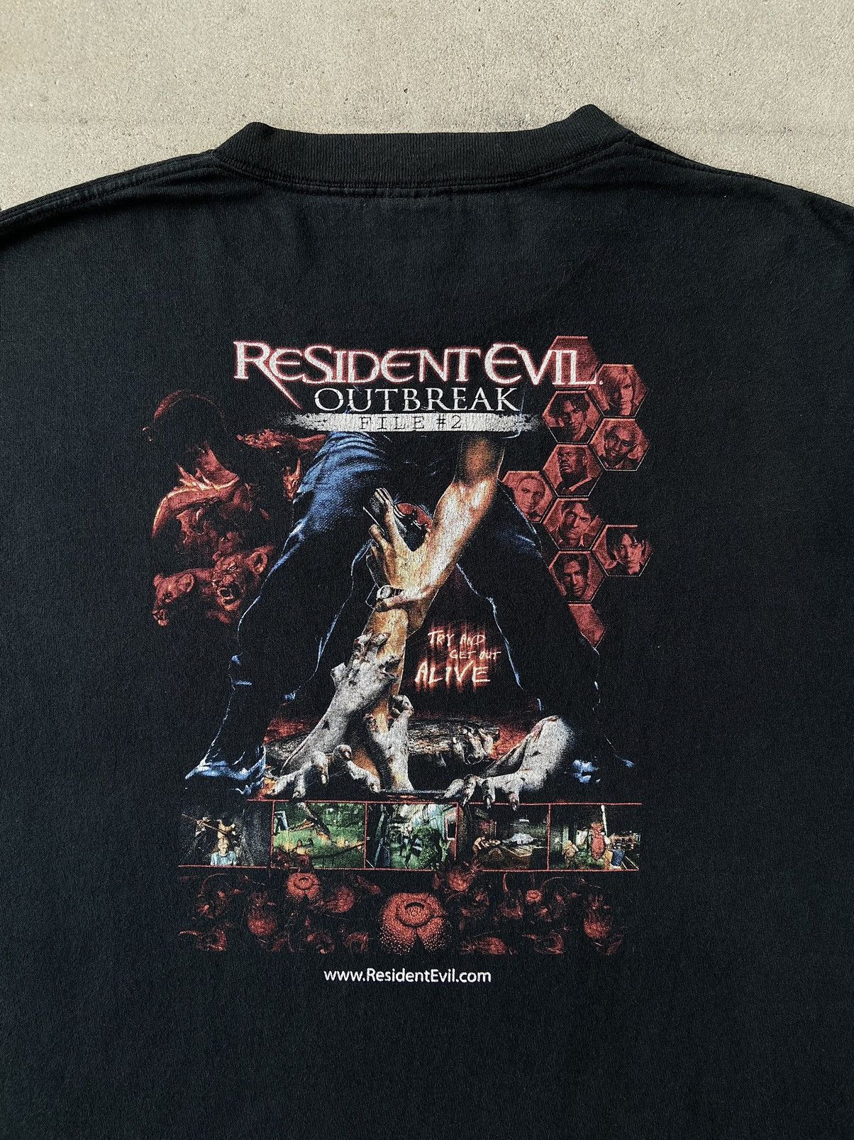 Vintage Vintage resident evil outbreak file 2 video game promo tee