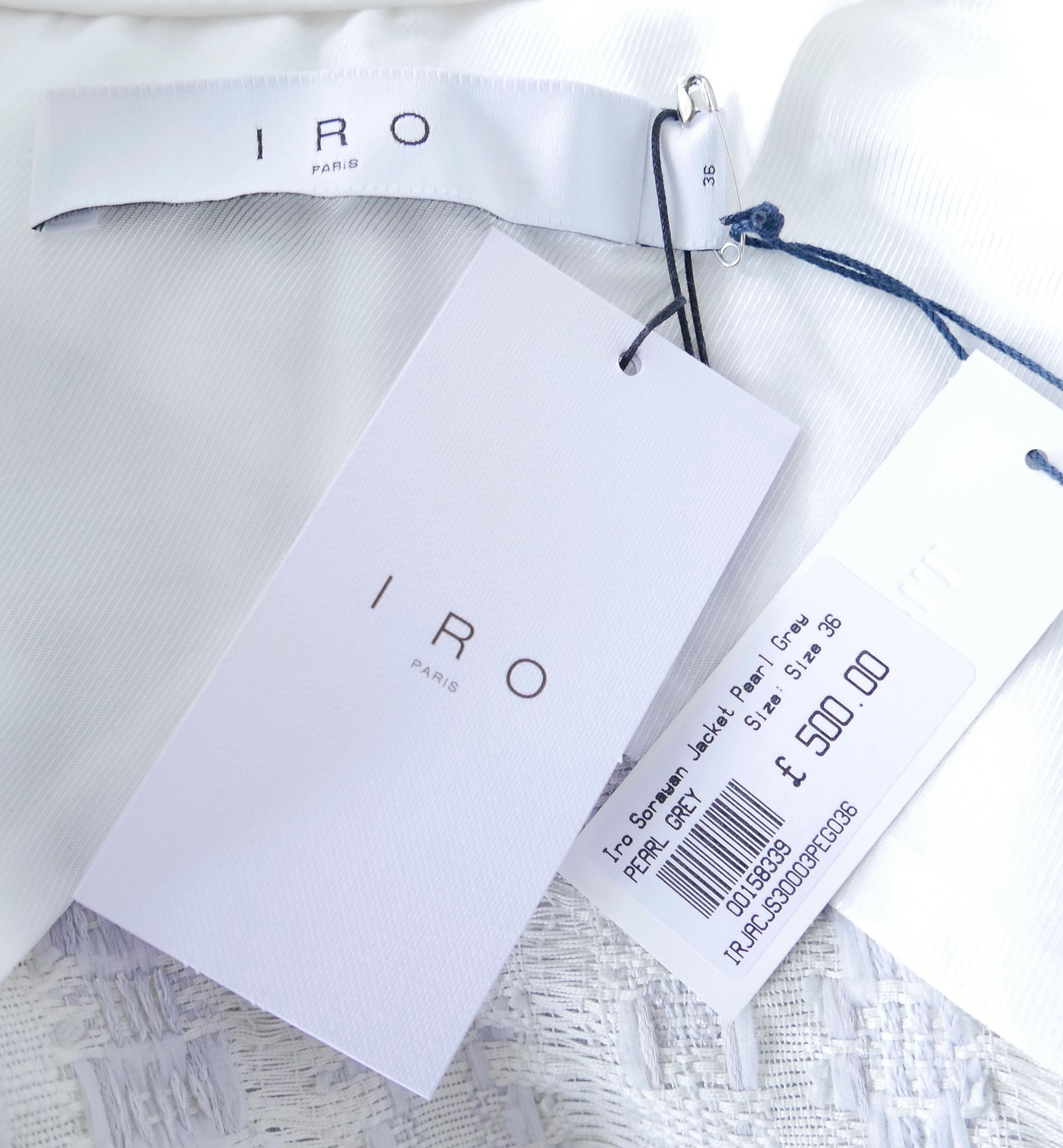 Iro IRO Sorayan Jacket Pearl Grey/Cream Size XS / US 0-2 / IT 36-38 - 6 Thumbnail
