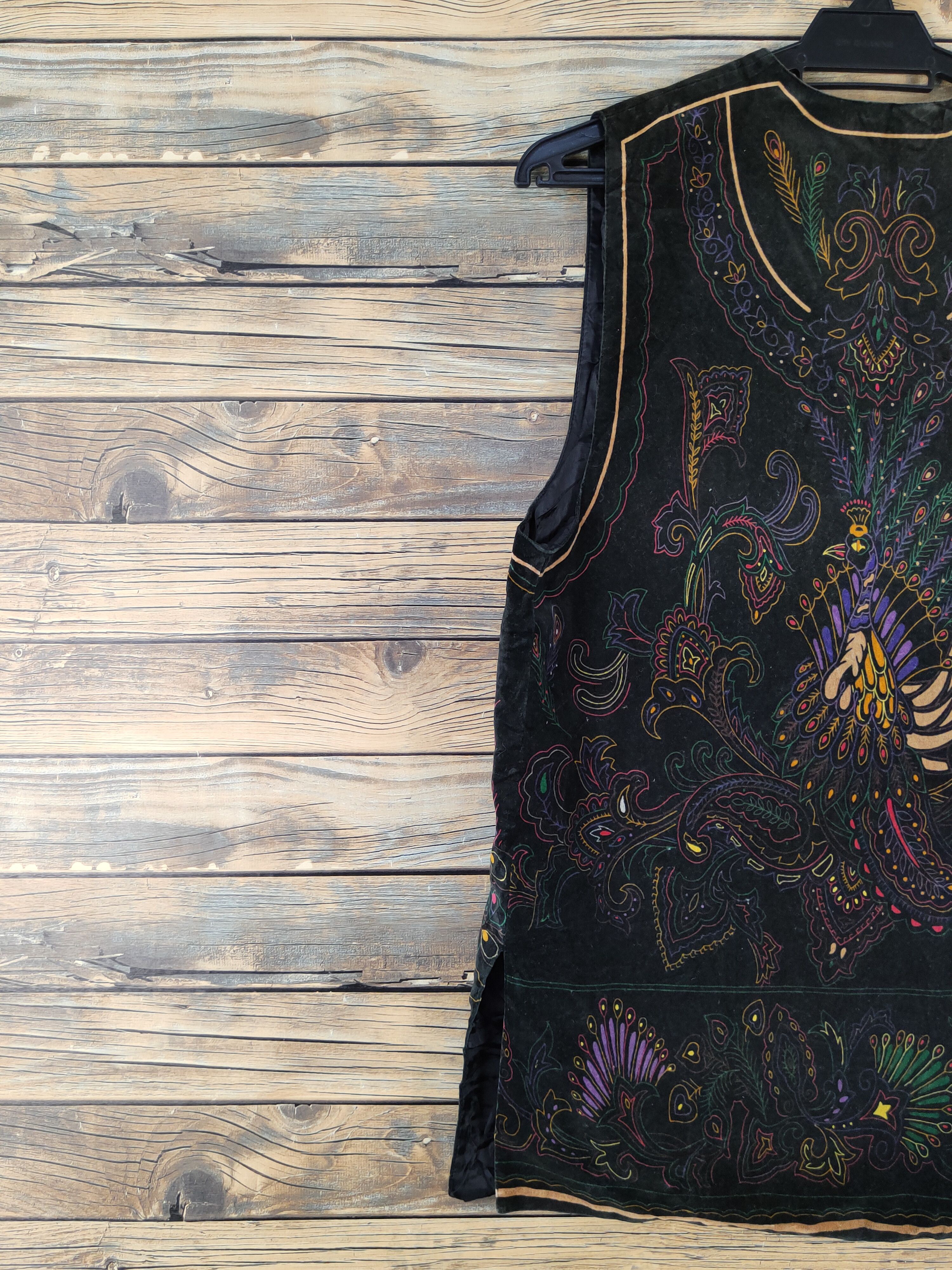 Japanese Brand × Vintage Vintage Art Rose Fashion Black Peacock Vests Size S / US 4 / IT 40 - 9 Thumbnail