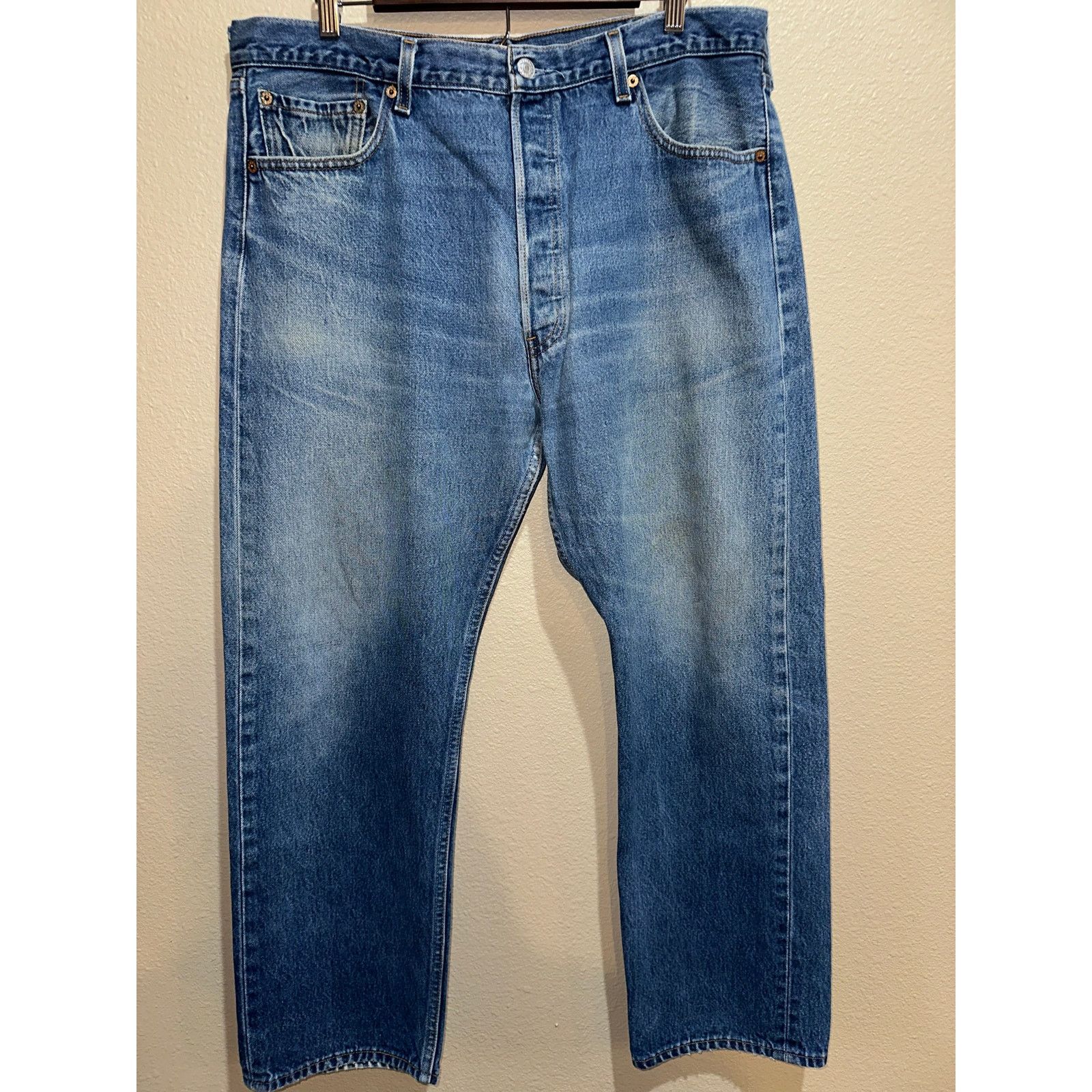 Levi's Levi’s 501 Jeans USA Made Blue Denim Straight Leg W40 L32 Size US 40 / EU 56 - 1 Thumbnail