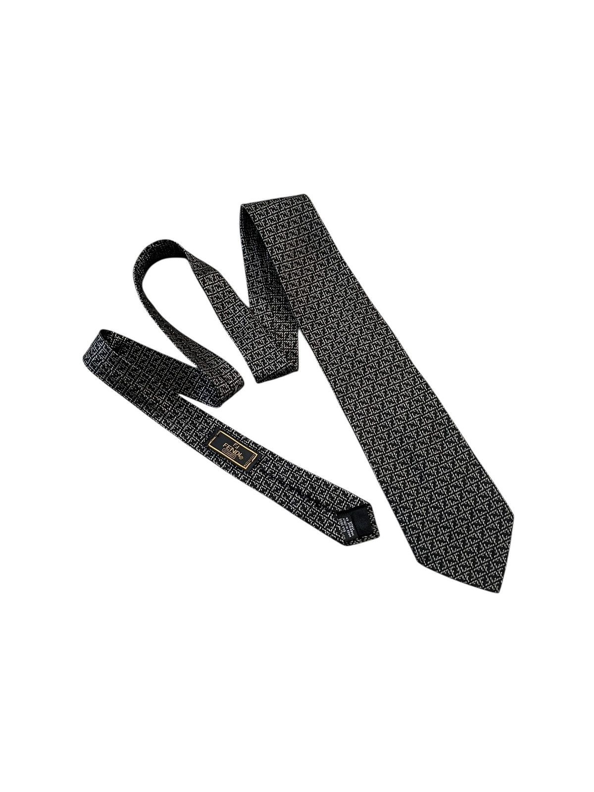 Fendi Vintage Fendi Monogram Silk Tie Size ONE SIZE - 1 Thumbnail