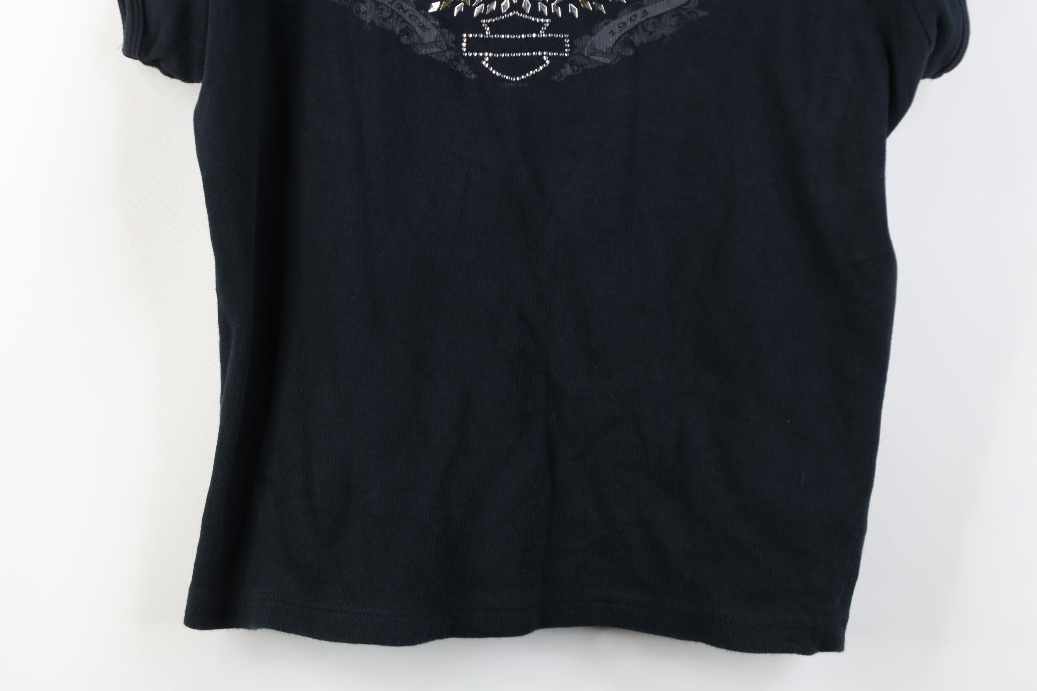 Harley Davidson Vintage Y2K 2002 Harley Davidson Sequined Eagle T-Shirt Size L / US 10 / IT 46 - 3 Thumbnail
