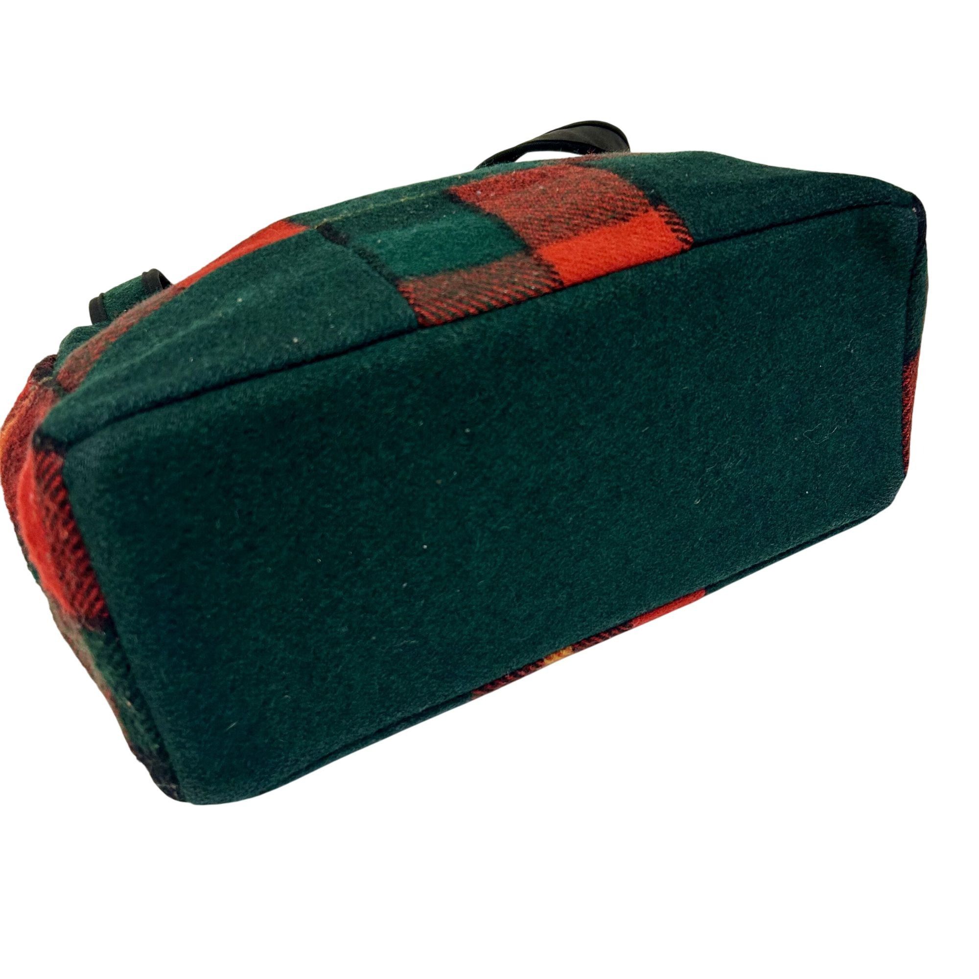 Other Vtg Johnson Woolen Mills Green Red Plaid TARTAN Purse Size ONE SIZE - 4 Thumbnail