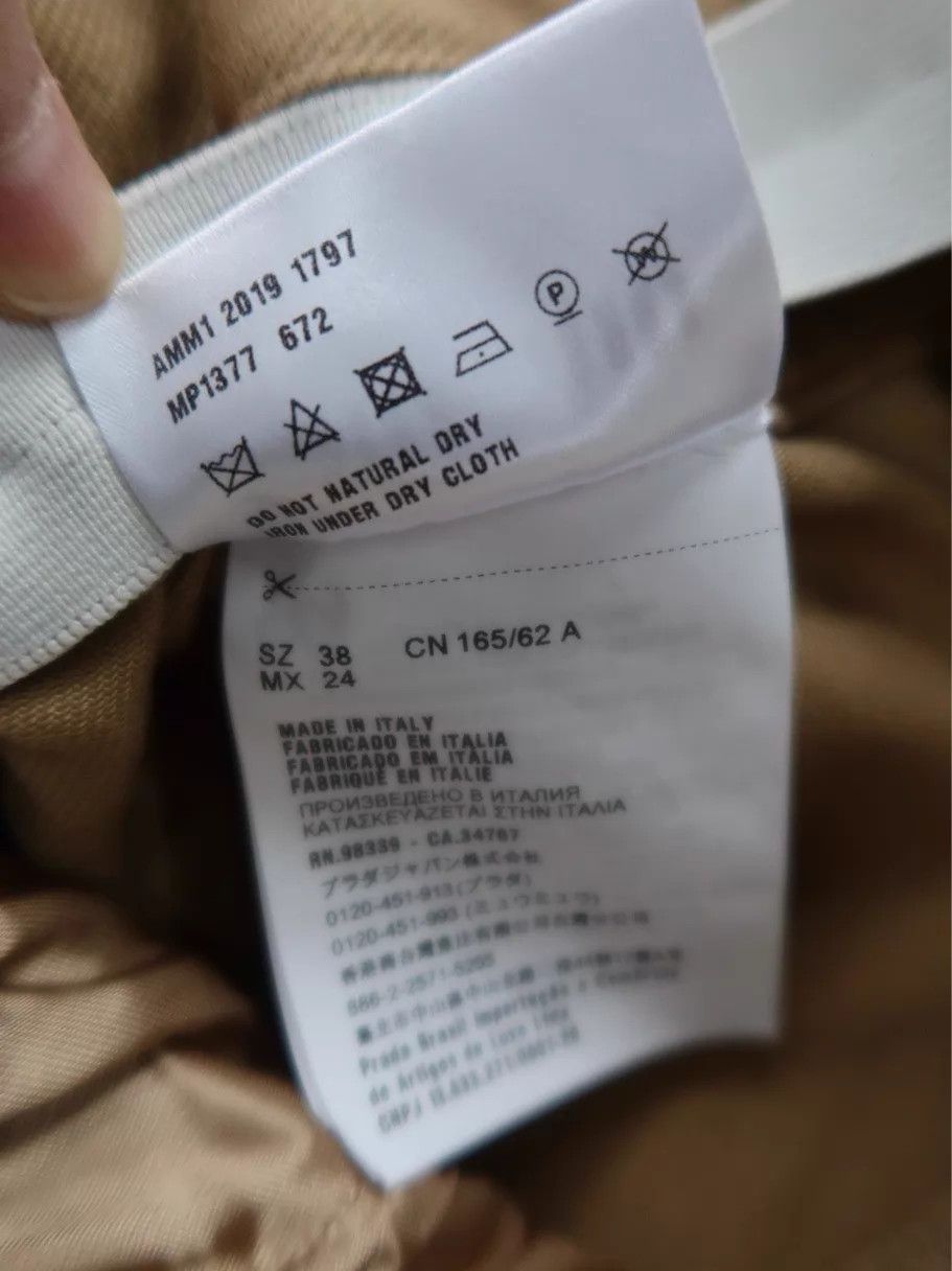 Miu Miu MIU MIU SS22 Khaki Twill Adjustable Logo Short Women's Size 26" / US 2 / IT 38 - 4 Thumbnail