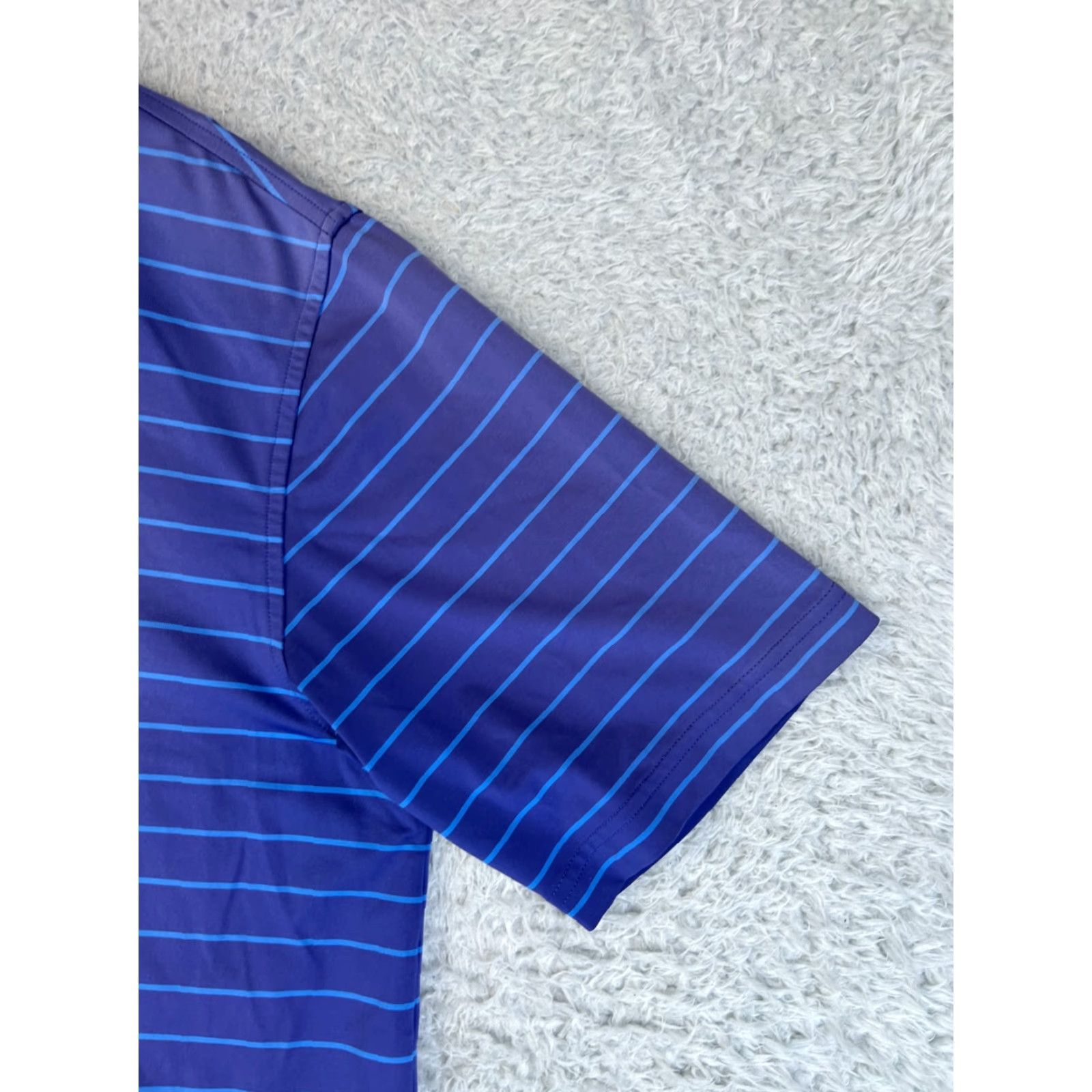 Peter Millar Peter Millar Polo Shirt Mens Large Blue Stripe Golf Summer Comfort Outdoor Wear Size US L / EU 52-54 / 3 - 5 Thumbnail