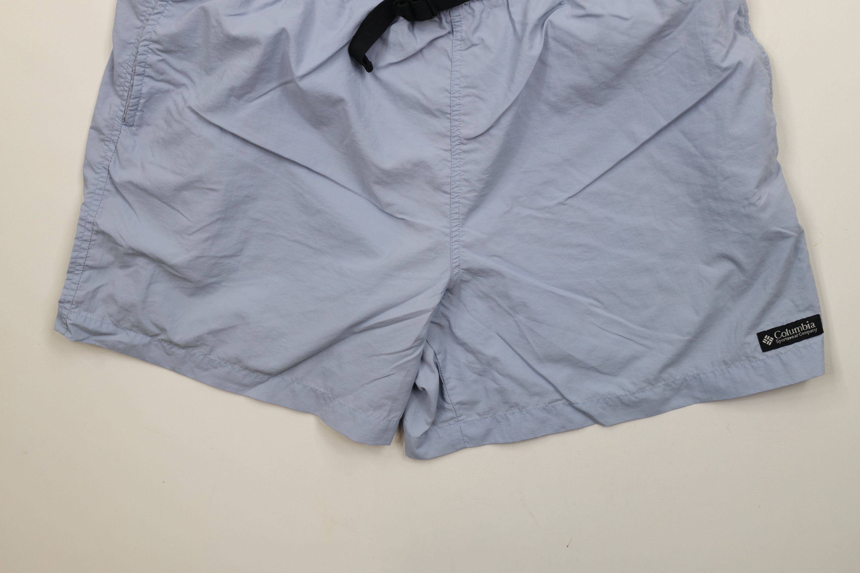 Columbia × Vintage Vintage 90s Columbia Belted Hiking Shorts Light Blue Nylon Size 34" / US 12 / IT 48 - 4 Thumbnail