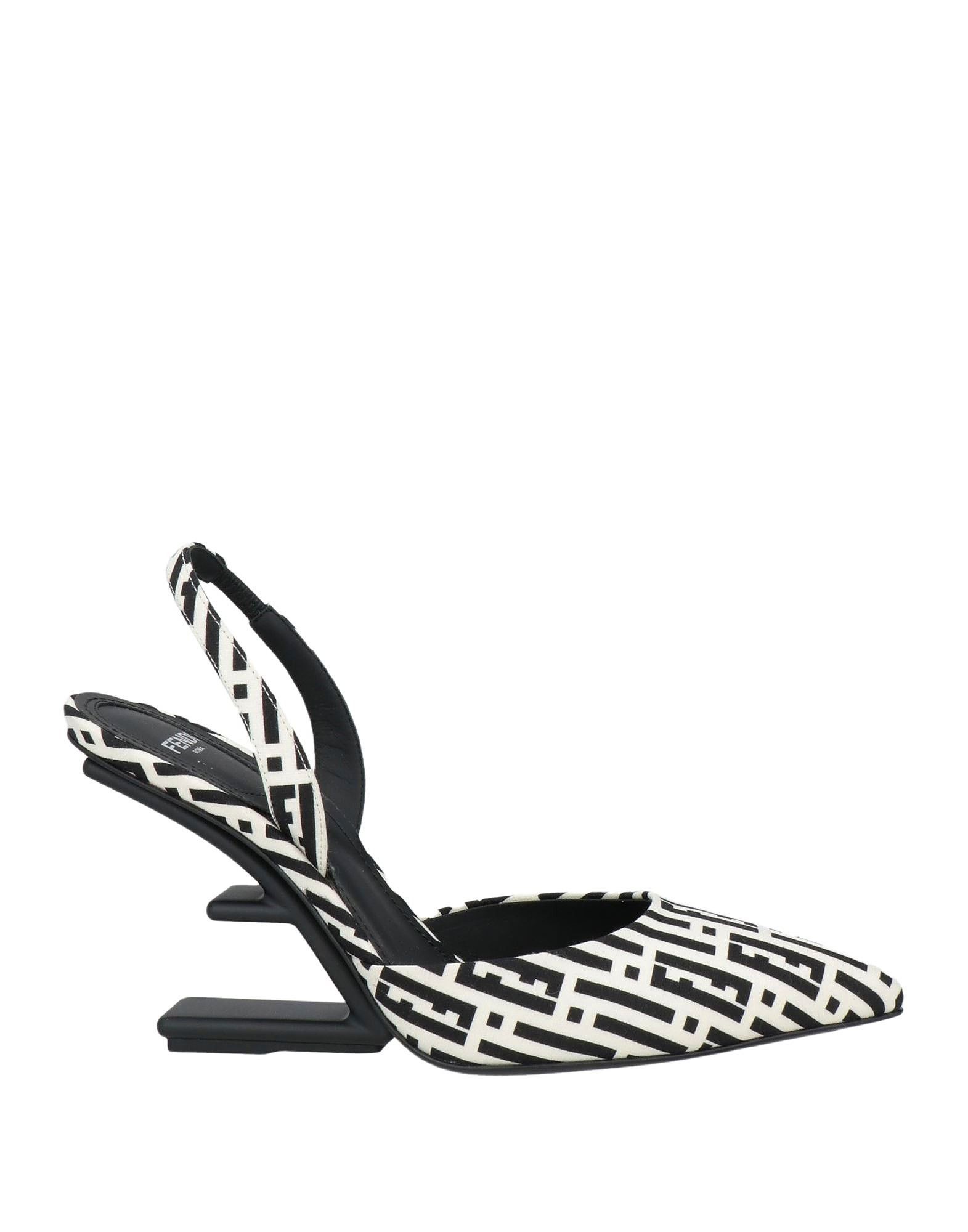 Fendi o1s1wg111025 First Slingback Pumps in White/Black Size US 6 / IT 36 - 1 Thumbnail