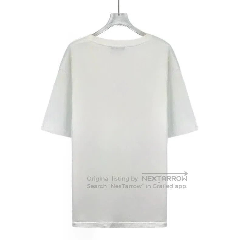 Balenciaga Balenciaga White Wheat Letter Printed Cotton Crew Neck Sho Size US S / EU 44-46 / 1 - 2 Thumbnail