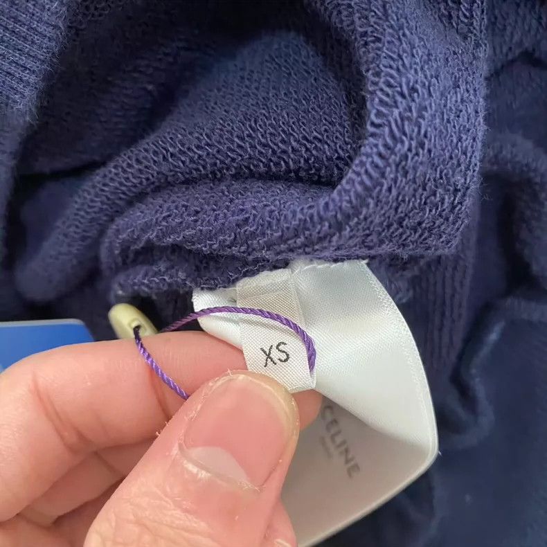 Celine Celine Blue-gray color-block hooded sweatshirt 2503-Nextarr Size US XS / EU 42 / 0 - 6 Thumbnail