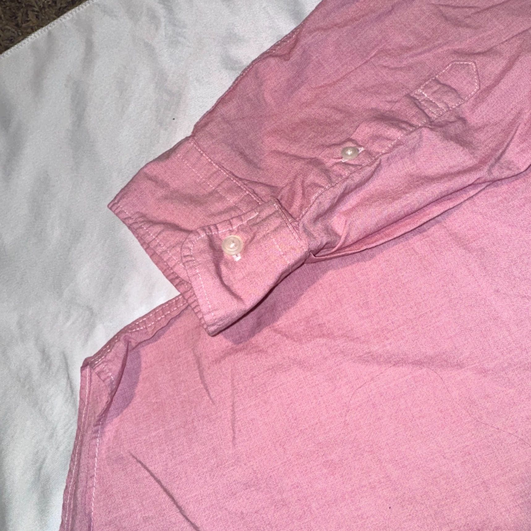 American Eagle Outfitters American Eagle Outfitters Pink Button-Up Shirt 2XL Long Sleeve Front Pocket Button-Down Collar Mens Casual Business Party/Cocktail Shirt Size US XXL / EU 58 / 5 - 4 Thumbnail