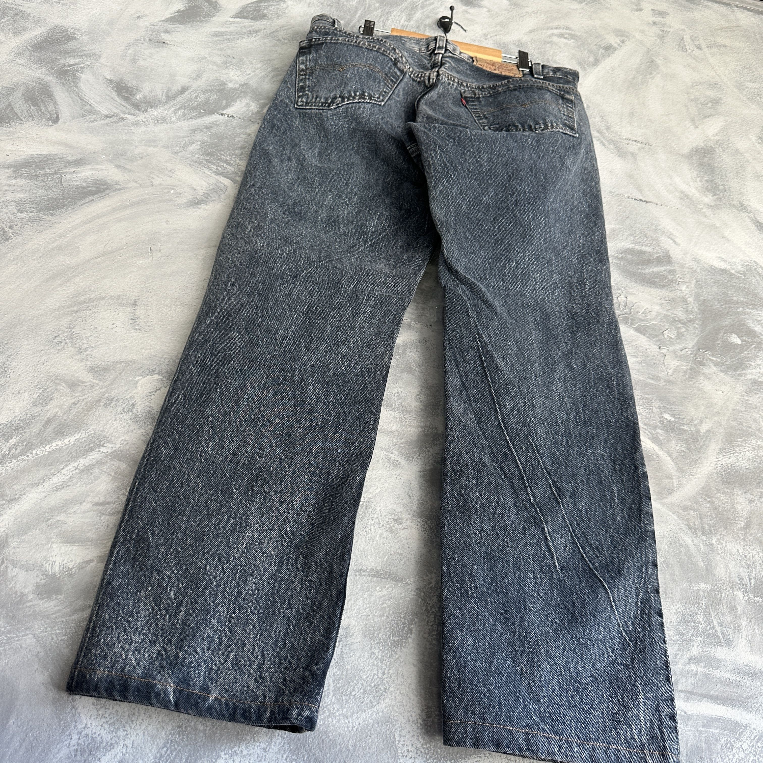 Levi's Vtg Levis 501 Jeans Mens 36x30 Black Button Fly Made in USA Size US 36 / EU 52 - 3 Thumbnail