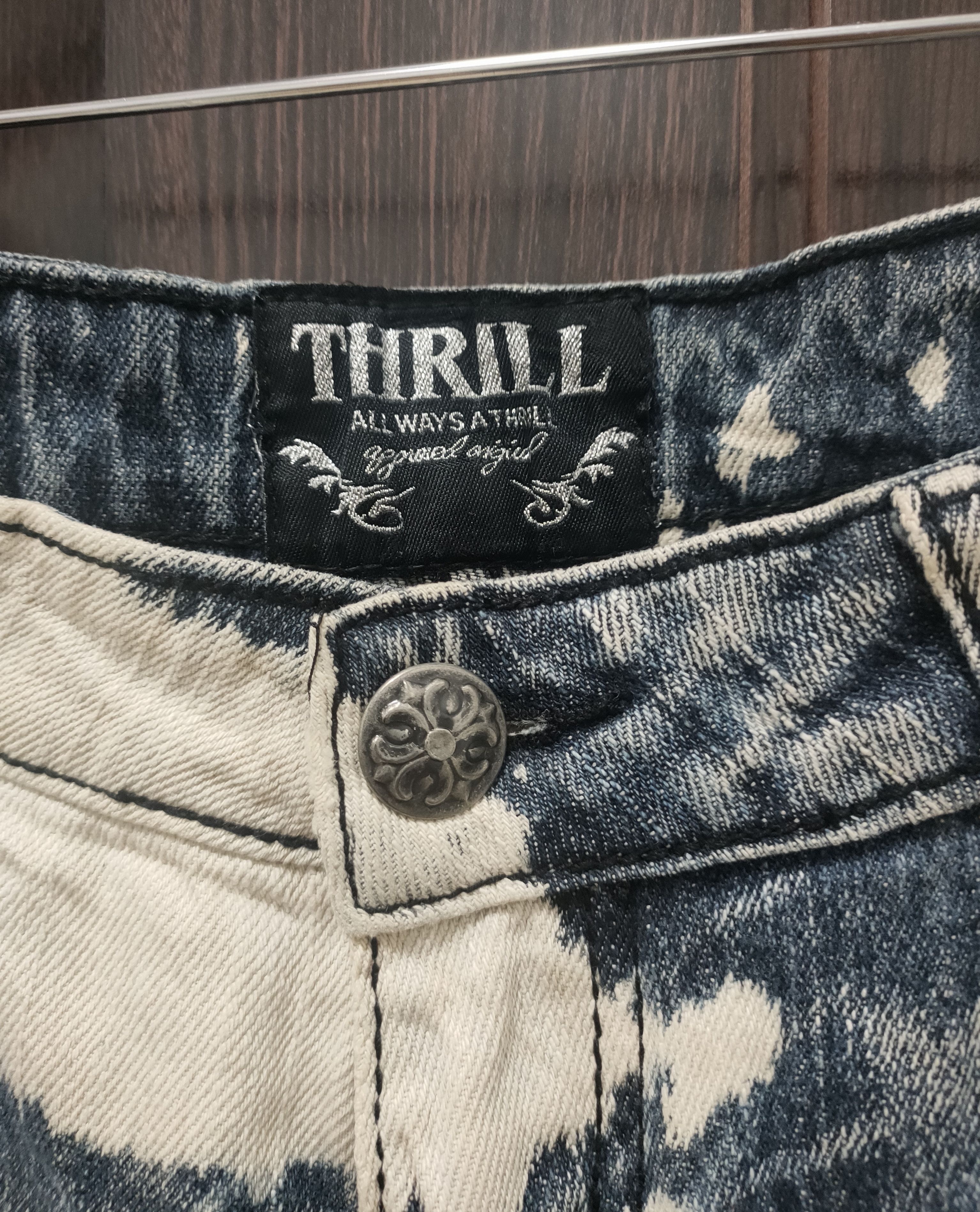 If Six Was Nine 🔥 Distressed Thrill Streetwear Slim Fit Jeans🔥 Size US 35 - 3 Thumbnail
