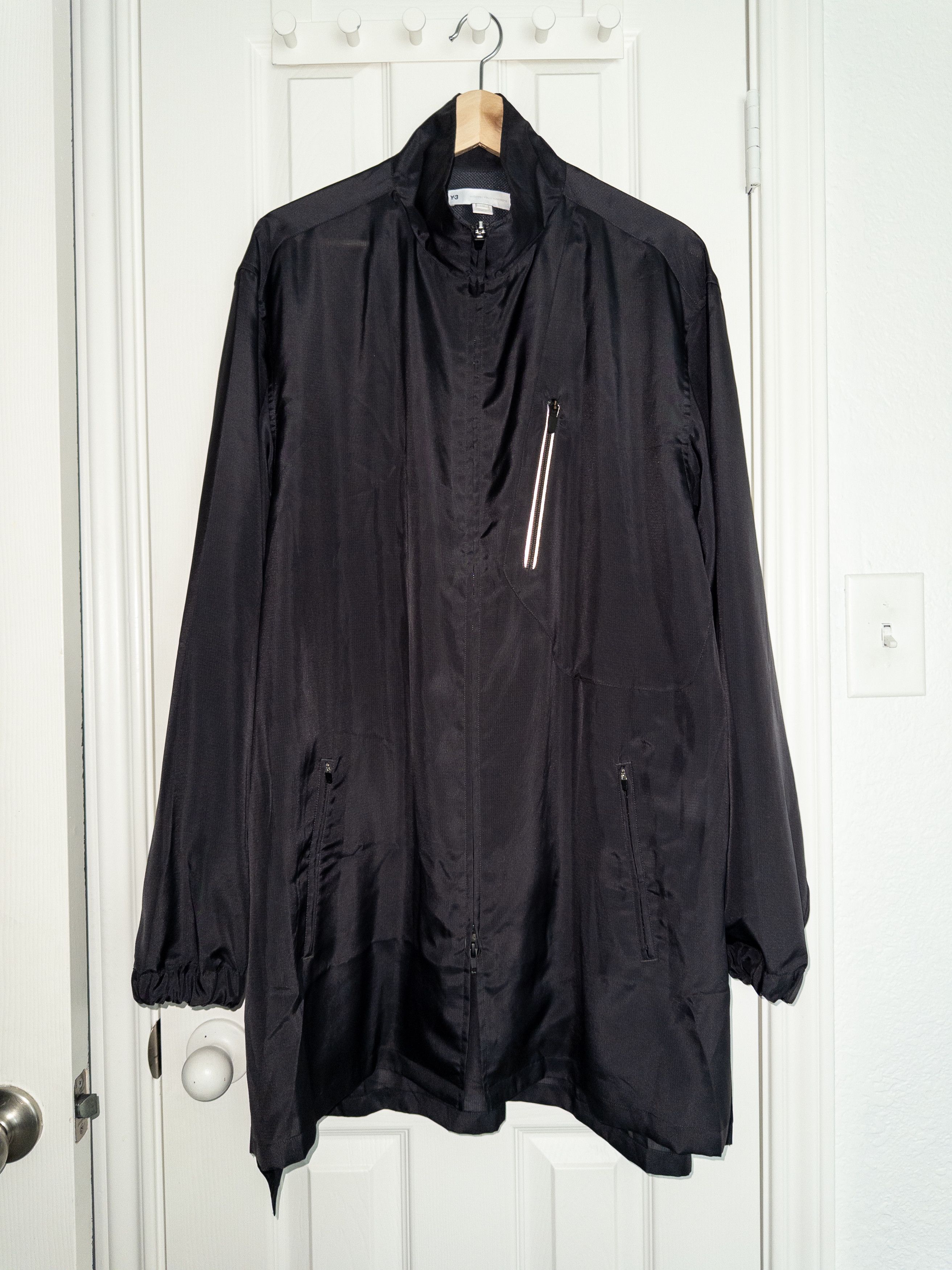 Y-3 Y-3 black acetate reflective lightweight long jacket - Large Size US L / EU 52-54 / 3 - 1 Thumbnail