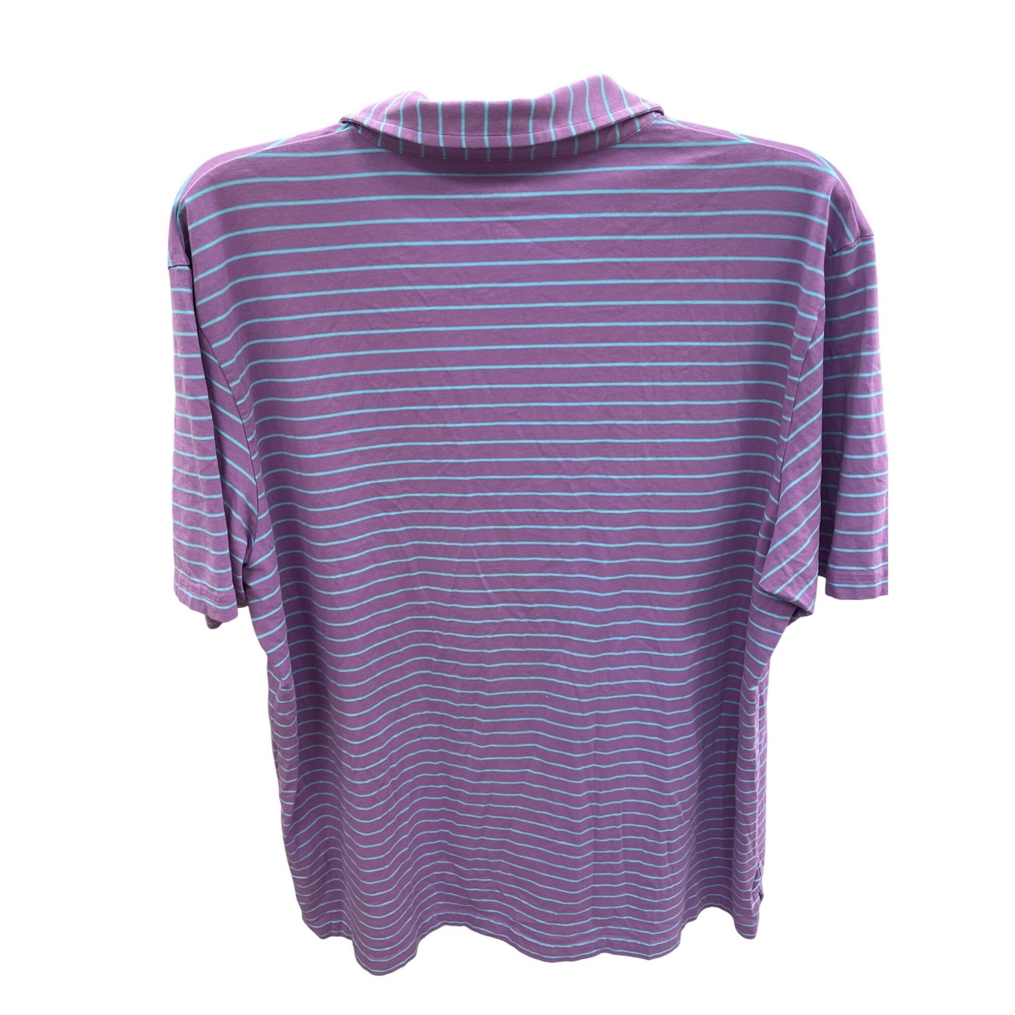 Peter Millar Peter Millar Mens Purple Green Striped Polo Golf Shirt XL SK Size US XL / EU 56 / 4 - 5 Thumbnail