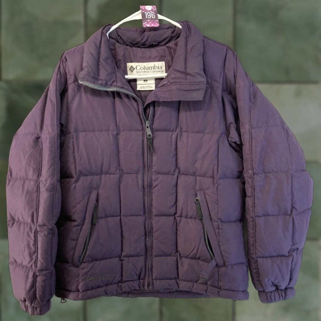 Vintage Columbia Jacket Small Purple Puffer Full Zip Down Coat Womens Size S / US 4 / IT 40 - 1 Thumbnail