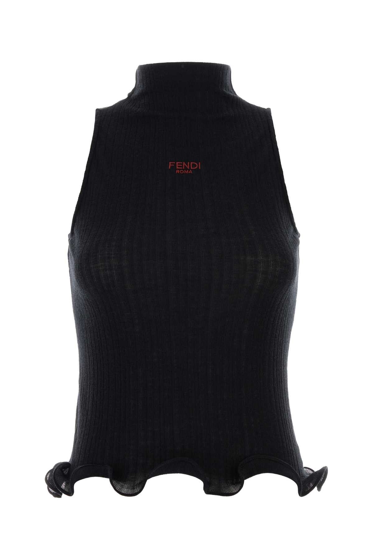 Black Cotton Tank Top