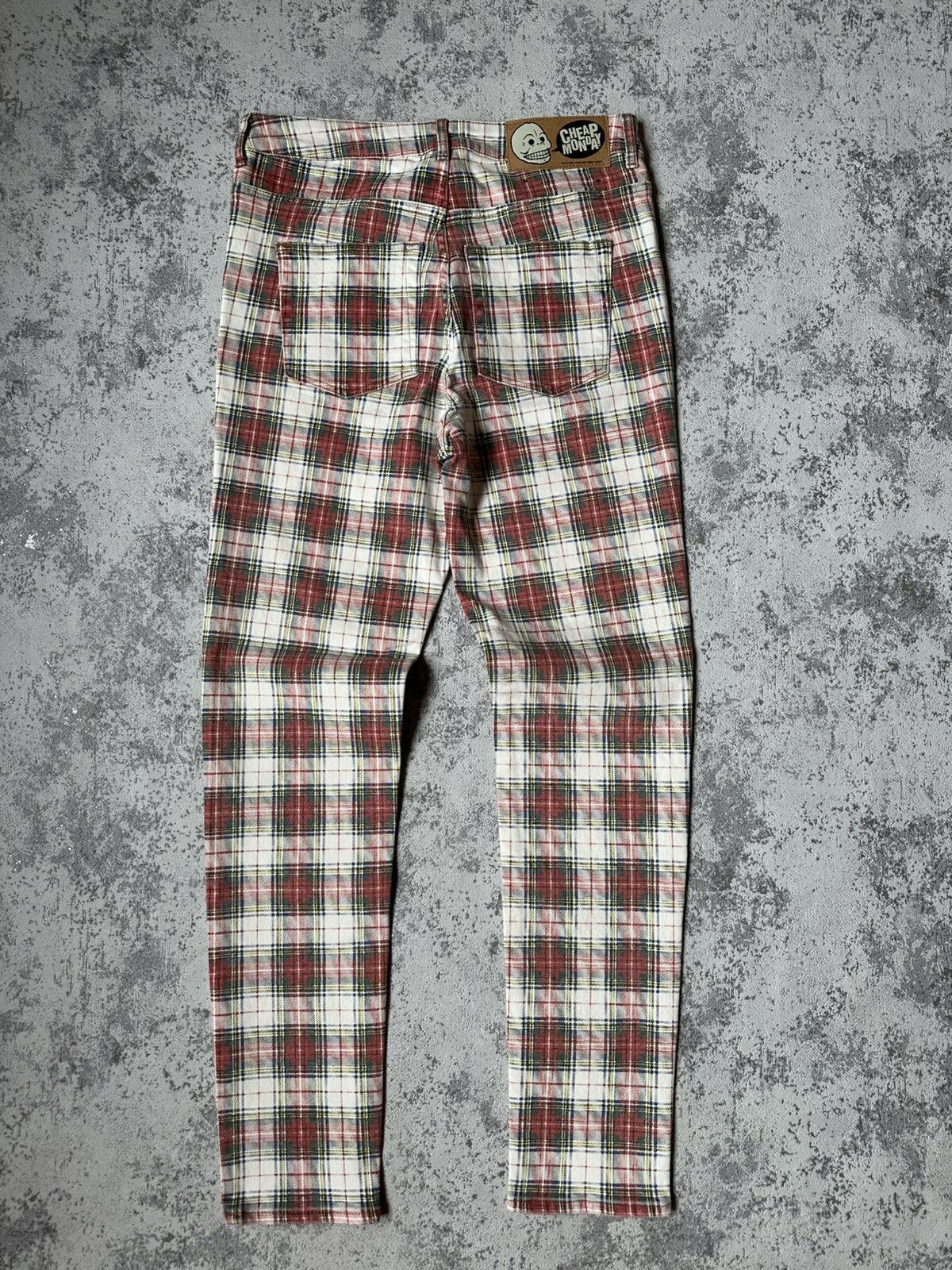 Cheap Monday Cheap Monday Tartan Skinny Jeans Red Plaid 26x32 Size US 26 / EU 42 - 2 Thumbnail