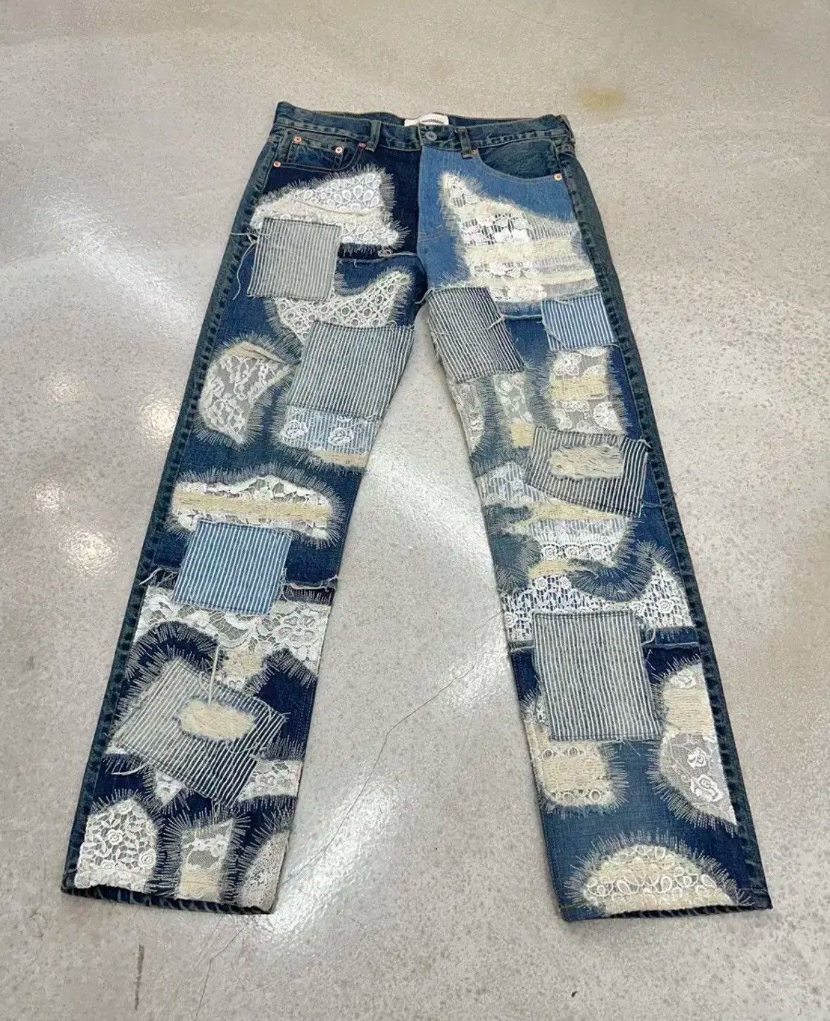 Junya Watanabe Junya Watanabe CDG Patchwork Denim Pants | Grailed