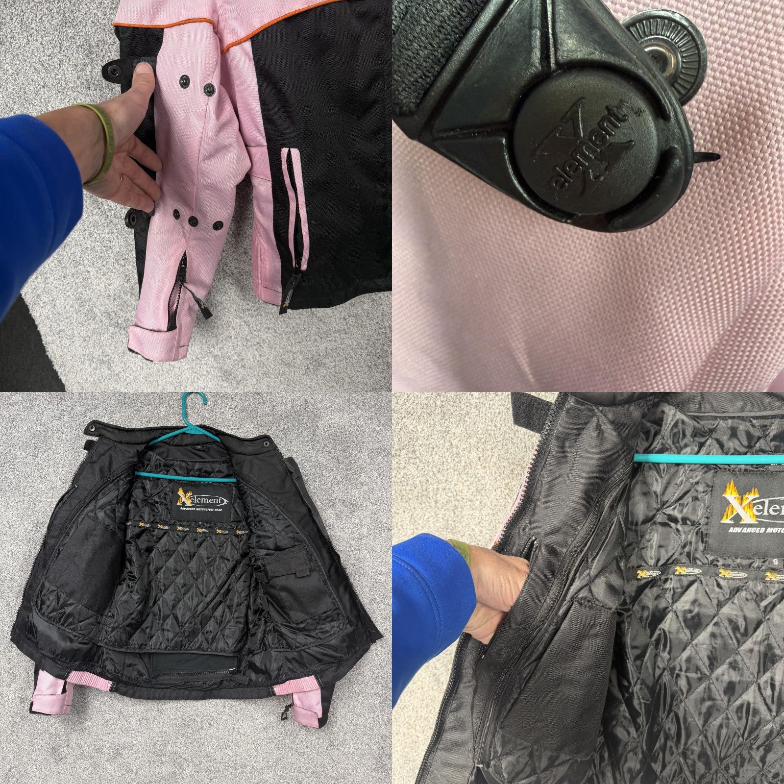 Element Xelement Motorcycle Jacket Womens Small Black Pink Waterproof Padded Insulated Size S / US 4 / IT 40 - 9 Thumbnail