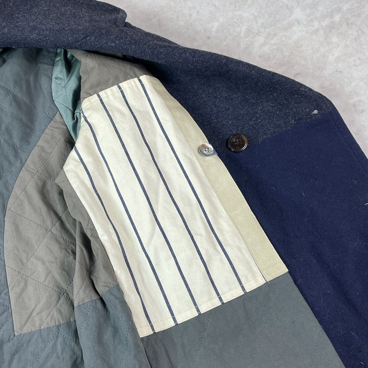 Paul Smith Paul Smith Wool&Viscose Double Breasted Two Tone Pea Coat Size US S / EU 44-46 / 1 - 17 Thumbnail