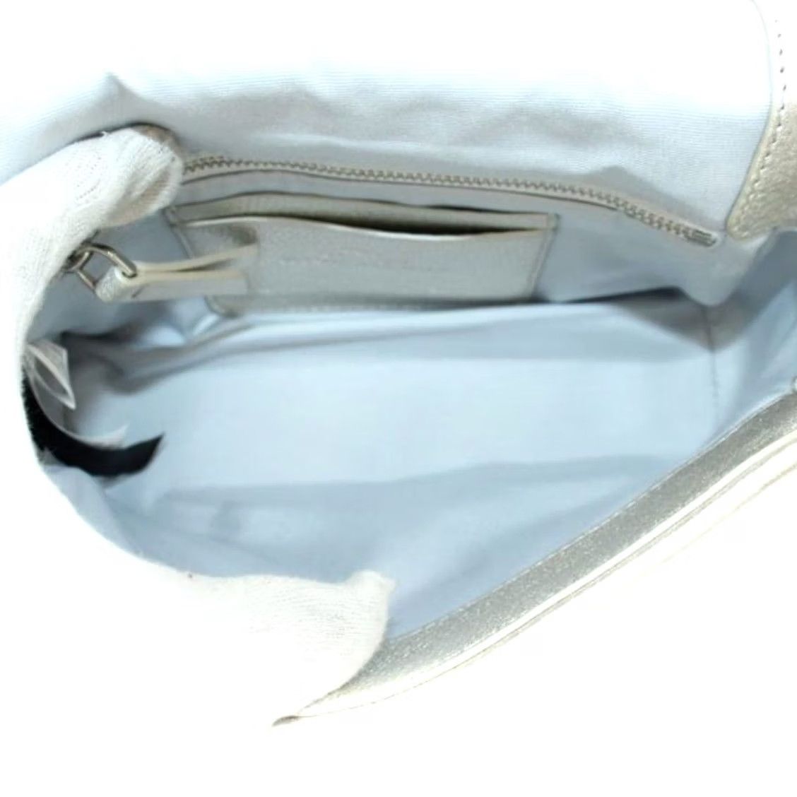 Marc Jacobs Marc Jacobs Shoulder Bag Leather Silver Quilted Chain AN40 Used Women Size ONE SIZE - 6 Thumbnail