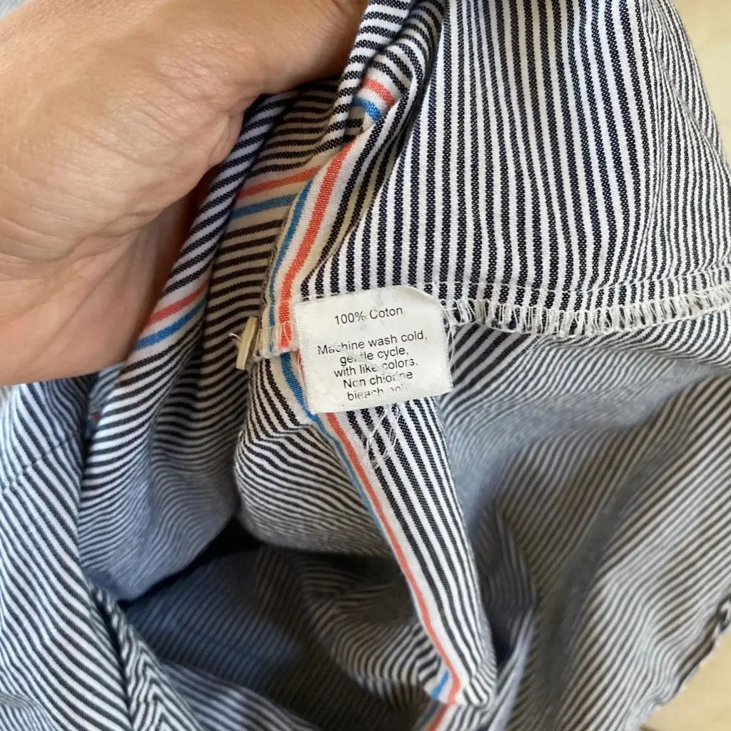 J.Crew J.Crew Striped Cotton Popover Shirt Size XS / US 0-2 / IT 36-38 - 3 Thumbnail