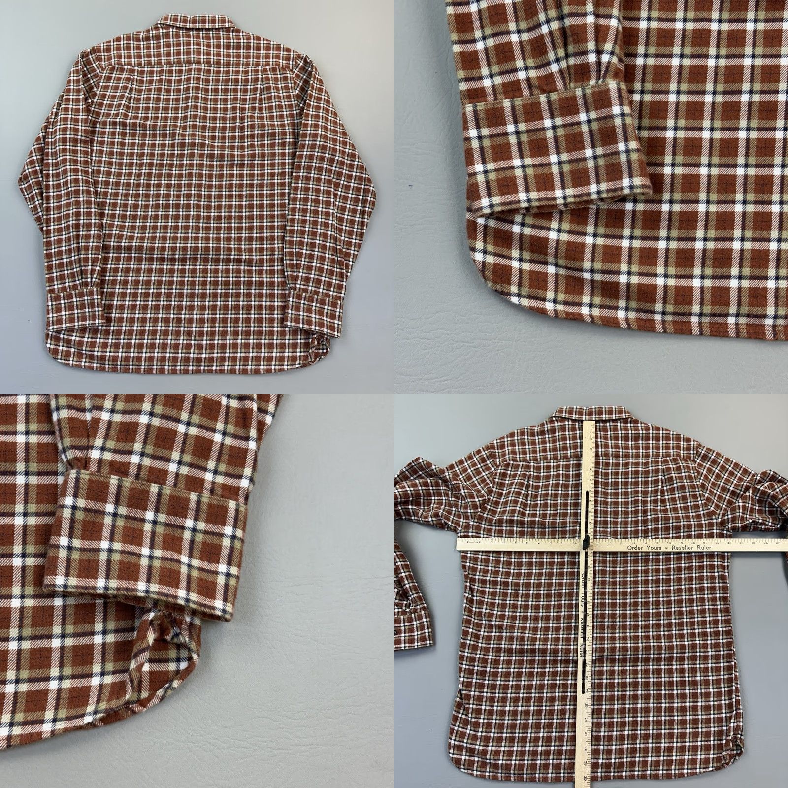 Vintage Fish Hippie Shirt Mens Large Brown Plaid Flannel Long Sleeve Button Down Preppy Shirt Mens Large Brown Plaid Flannel Long Sleeve Button-Down Size US L / EU 52-54 / 3 - 8 Thumbnail