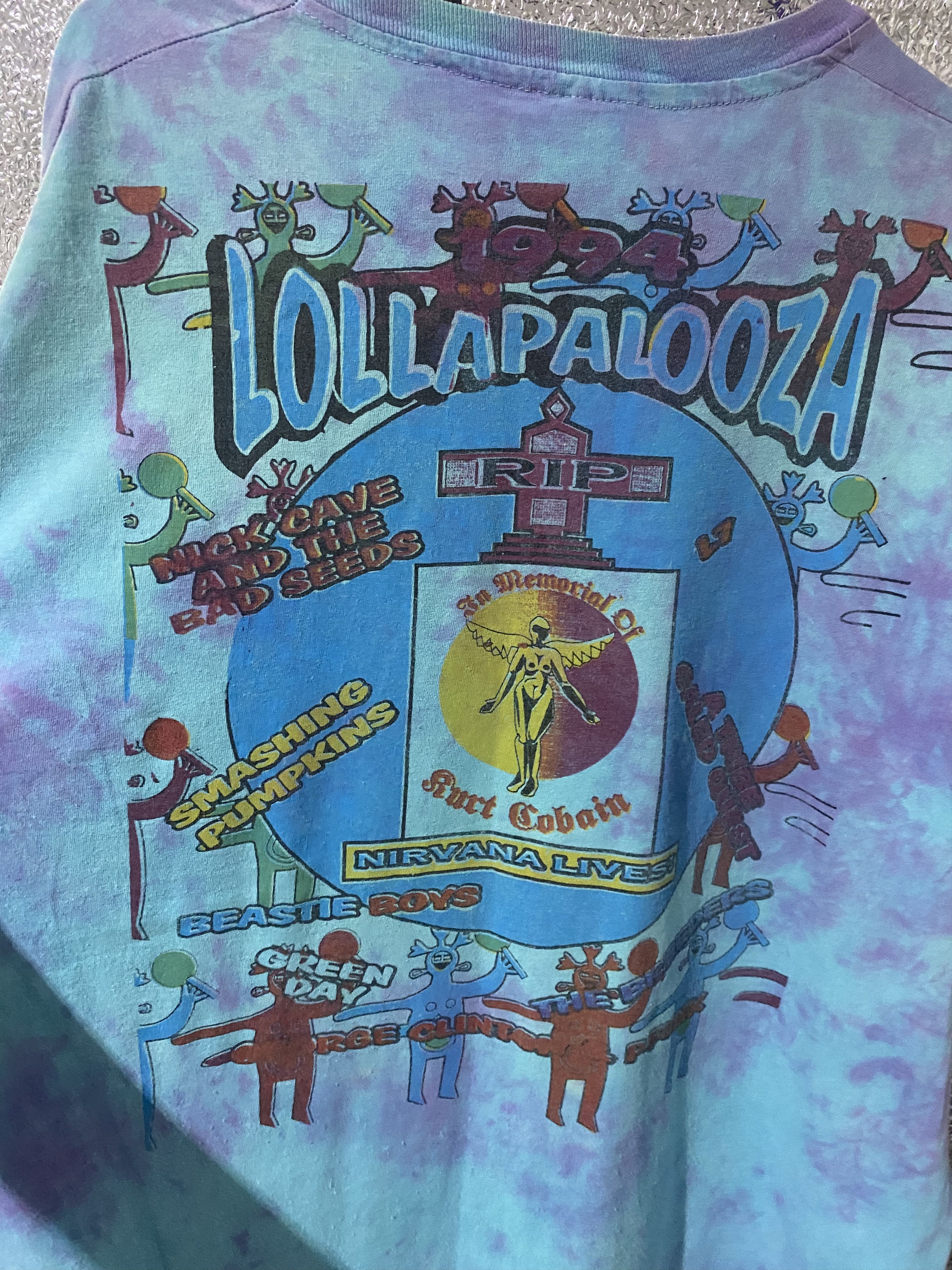 Band Tees Vintage 90s Lollapalooza RIP Kurt cobain Nirvana Shirt Size US XL / EU 56 / 4 - 2 Thumbnail