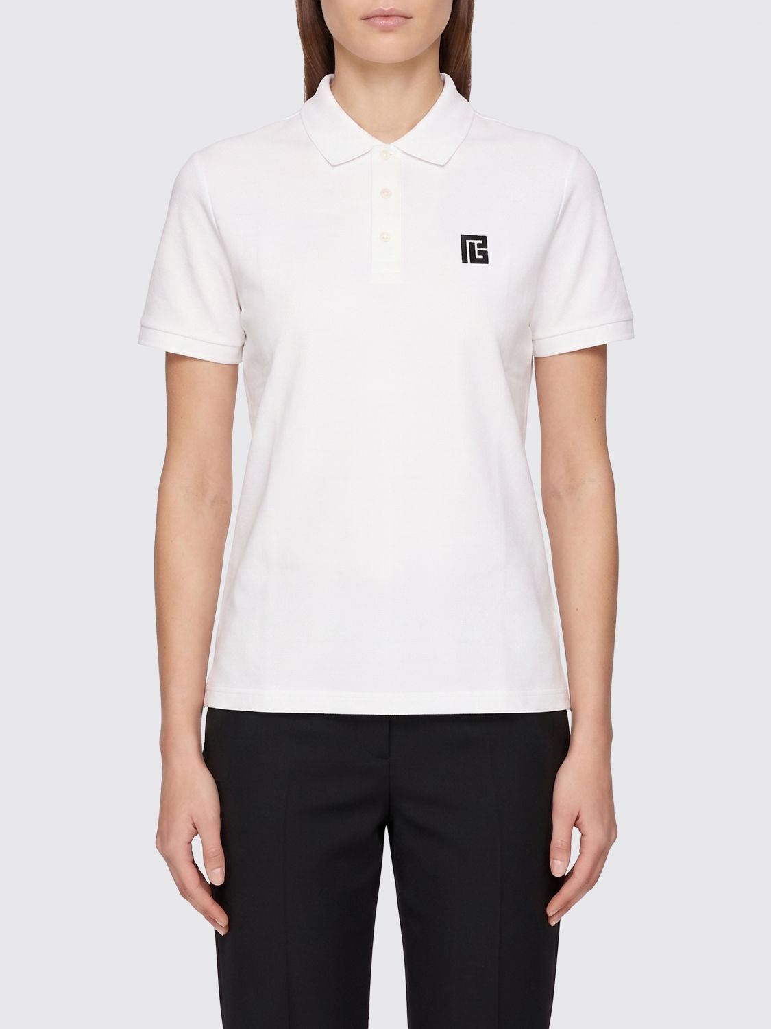 Balmain Balmain Polo Shirt Woman White Size M / US 6-8 / IT 42-44 - 1 Thumbnail