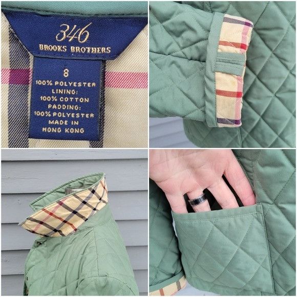 Brooks Brothers Brooks Brothers Green Quilted Nova Check Plaid Liner Light C Size M / US 6-8 / IT 42-44 - 2 Thumbnail